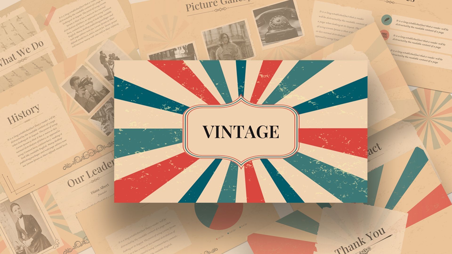 1920x1080 Free Vintage Powerpoint and Google Slides Themes