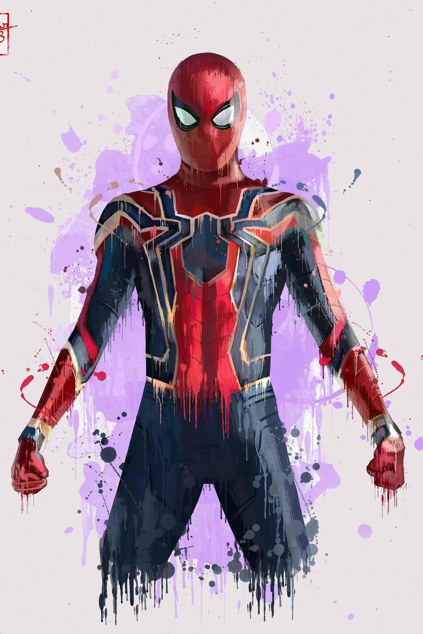 1440x2160 Download 1440x2880 wallpaper spiderman, minimal, avengers