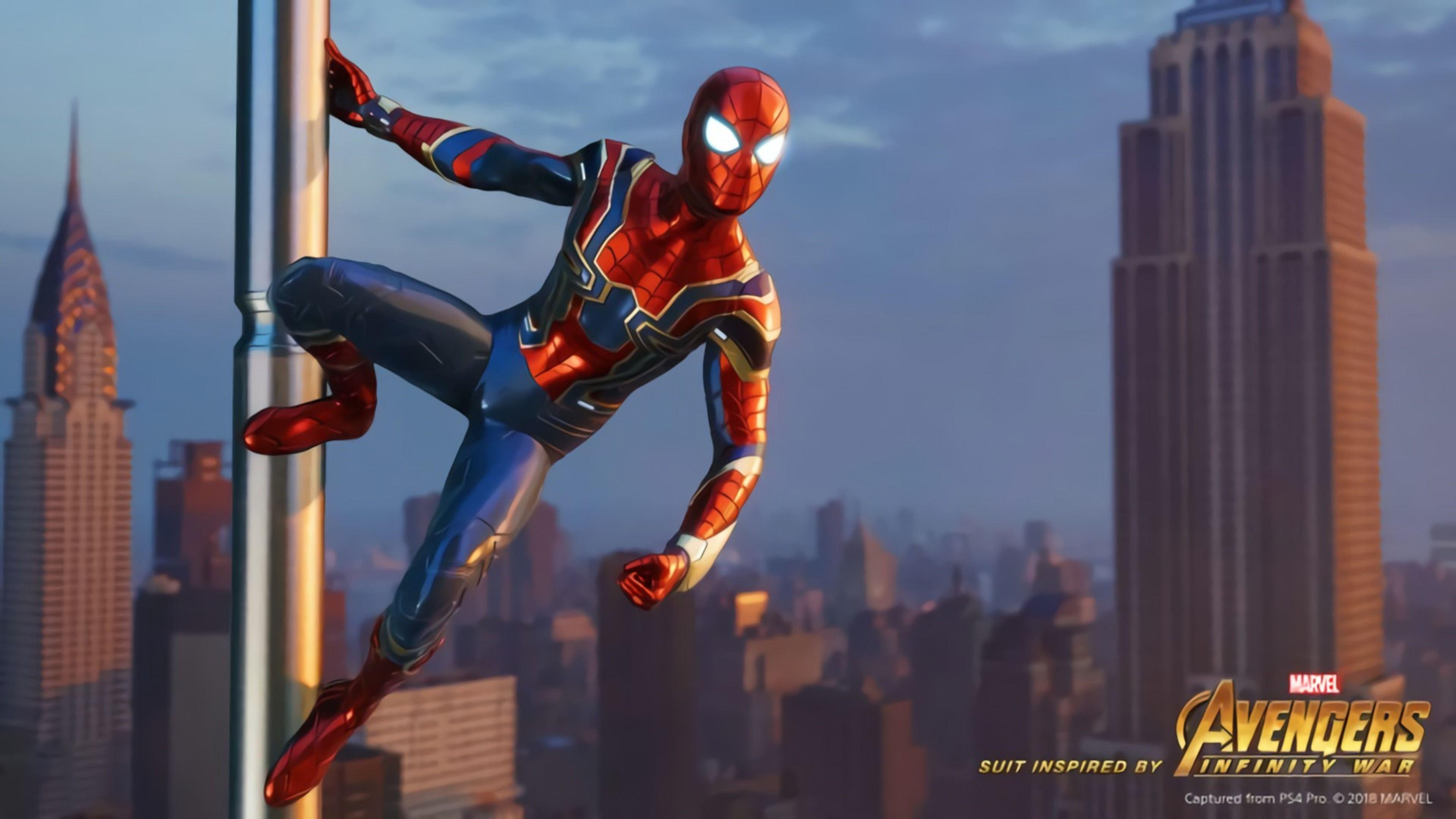 3840x2160 Avengers Infinity War Iron Spider In Spider Man