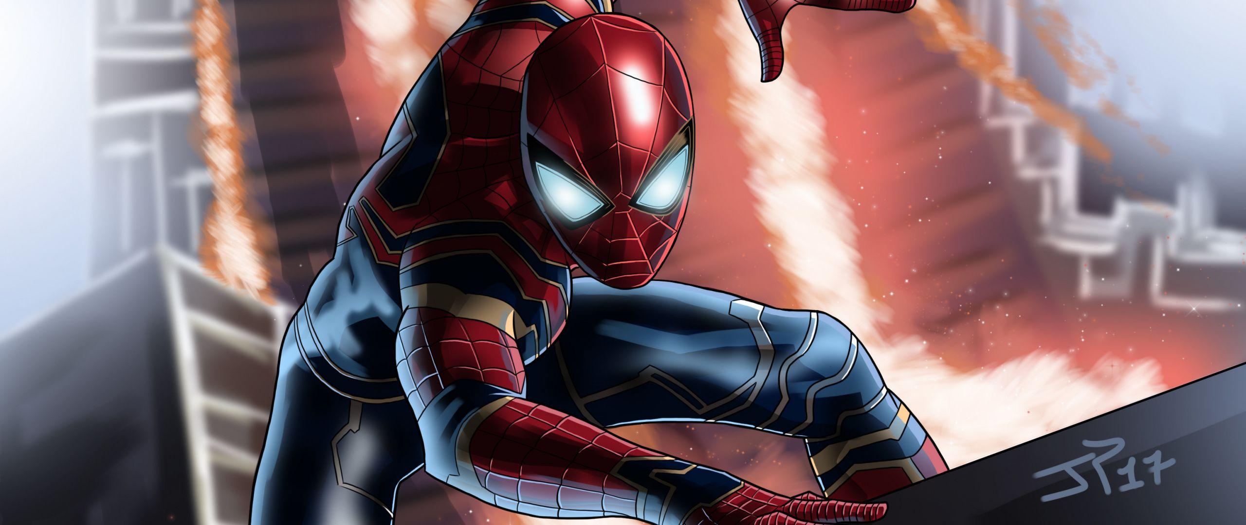 2560x1080 Download 2560x1080 Wallpaper Spider Man, Avengers: Infinity