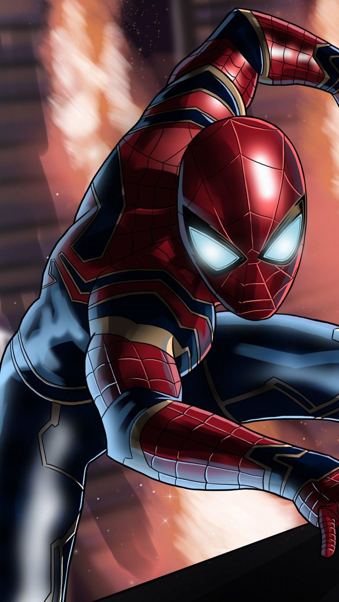 1080x1920 Spider Man In Infinity War Wallpaper