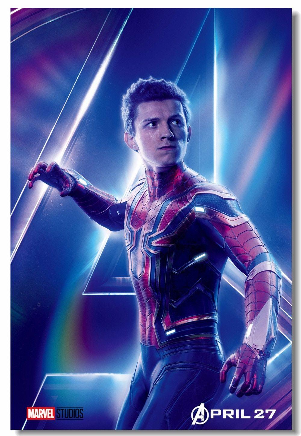 1000x1449 Custom Canvas Wall Painting Tom Holland Poster Iron Spider