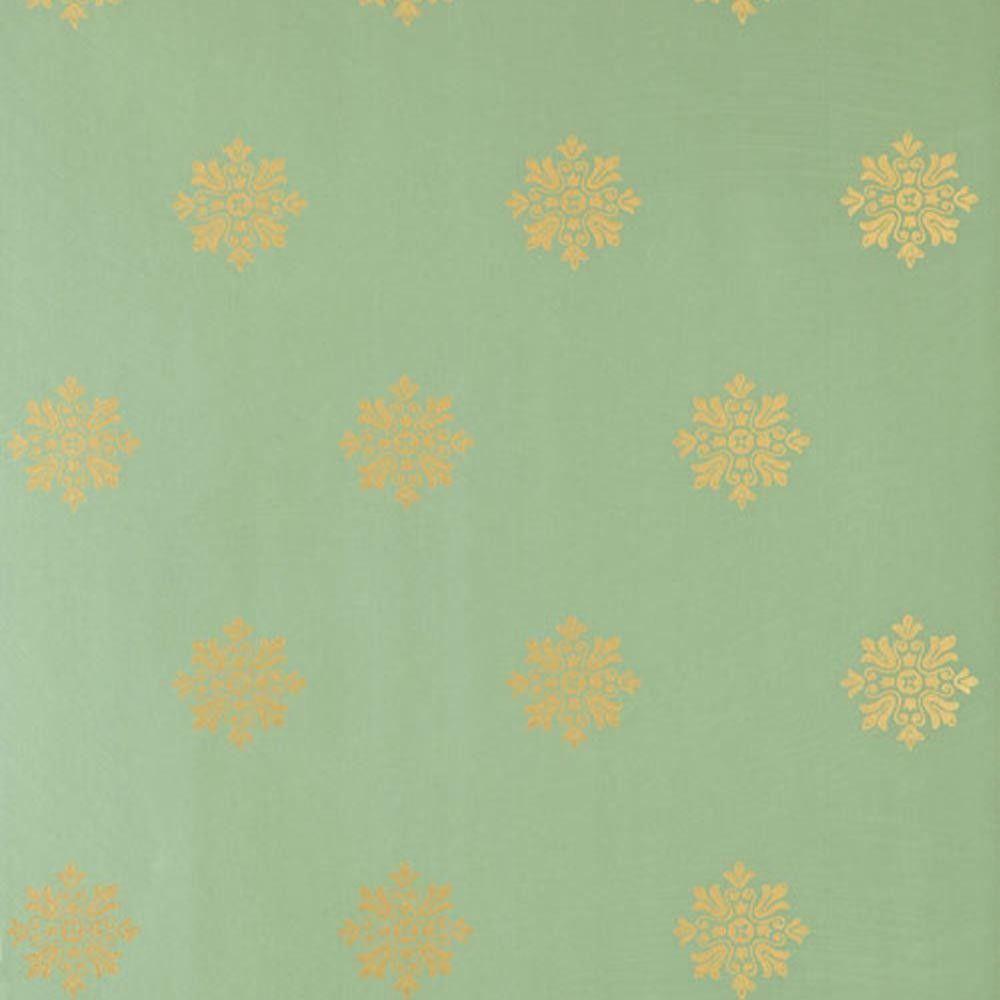 1000x1000 Green / Gold BP546 Brockhampton Star Farrow & BallWallpaper