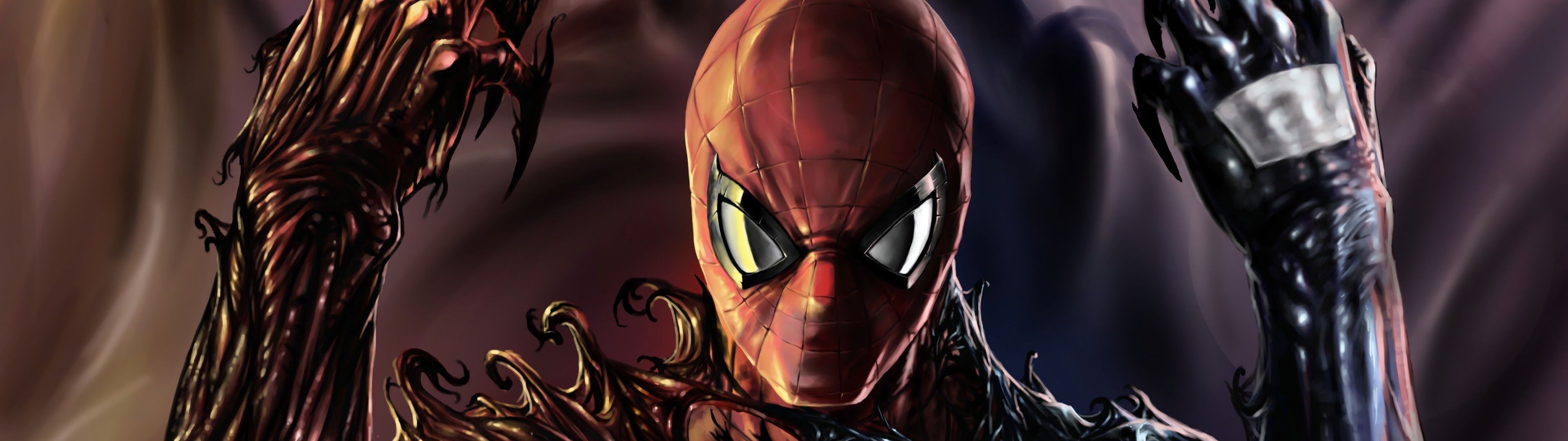 3840x1080 Spider Man Venom Symbiote 4K Wallpaper