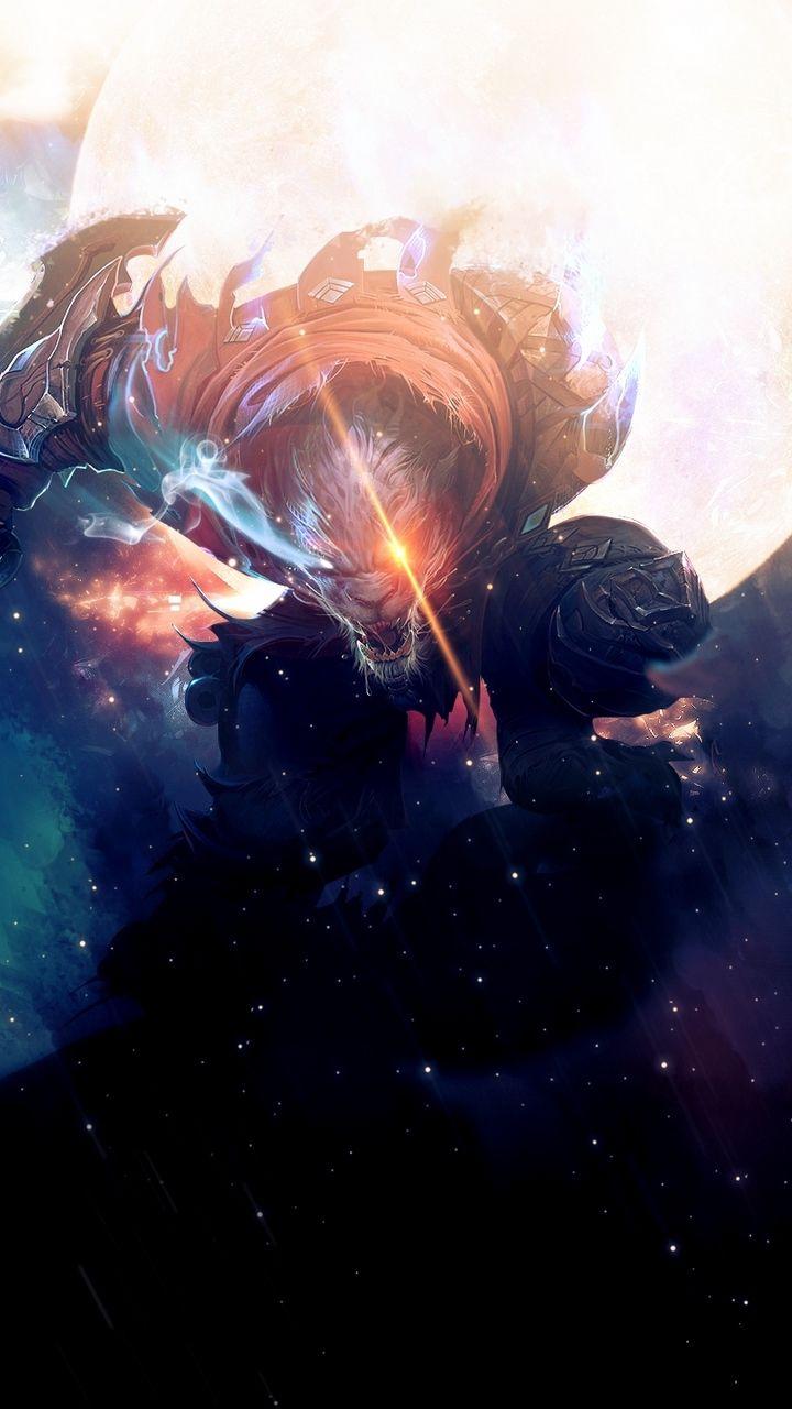 720x1280 Download wallpaper 720x1280 league of legends, rengar, space