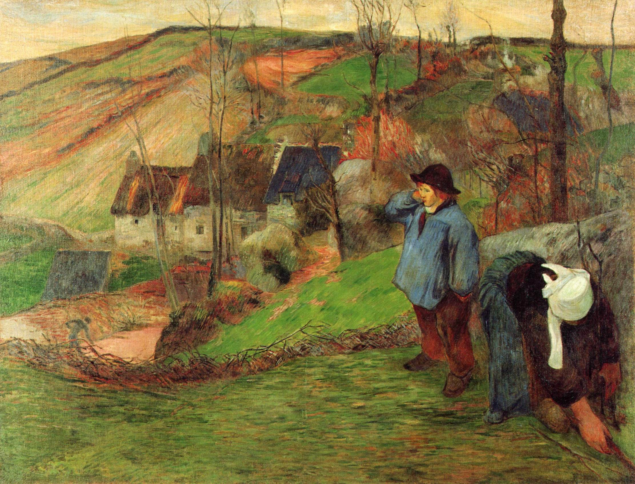 2223x1696 Painting Cezanne boy wallpaper and image