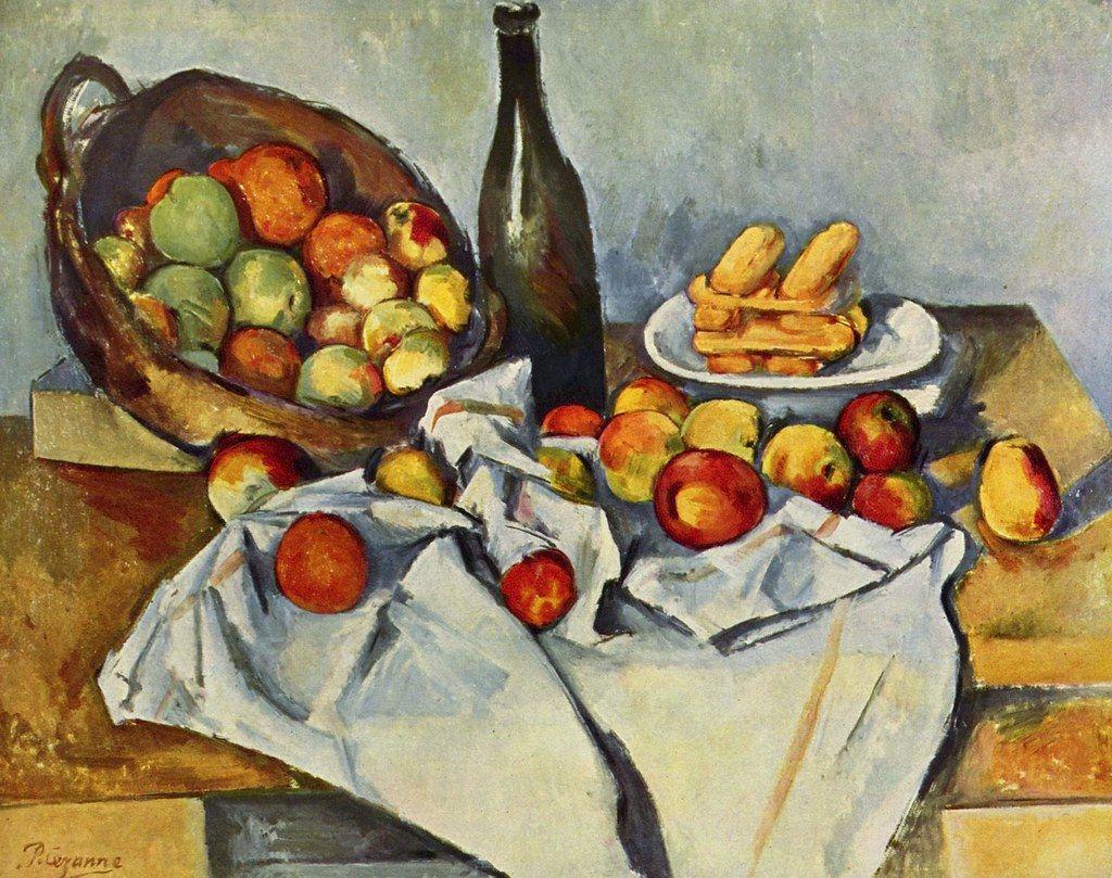 1024x809 Basket of Apples by Paul Cezanne. Classic Art Wallpaper