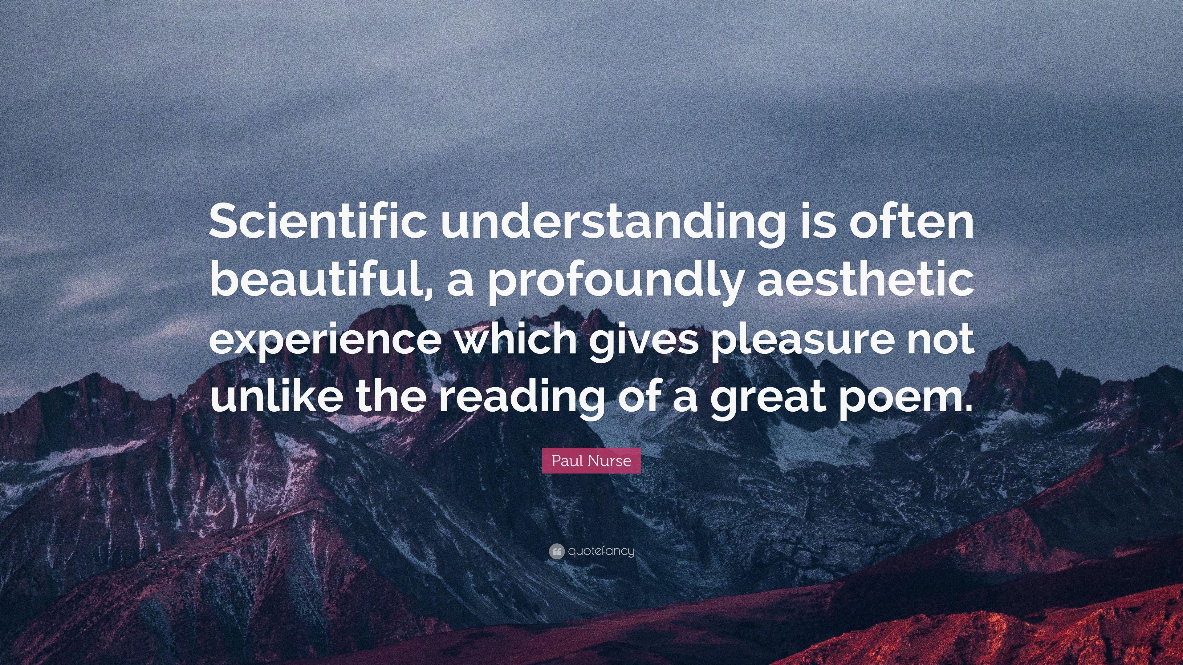 3840x2160 Paul Nurse Quote: “Scientific understanding is often