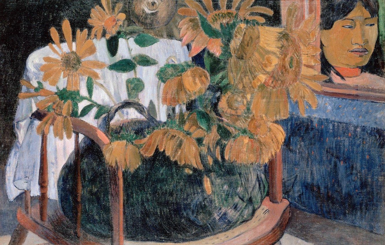 1332x850 Wallpaper picture, Sunflowers, Paul Gauguin image