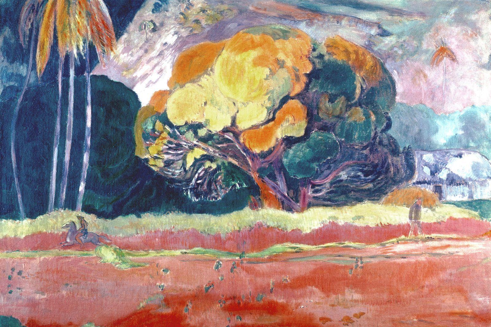 1600x1067 the big tree, gauguin, «Fantasy art series «Fantasy «Anime
