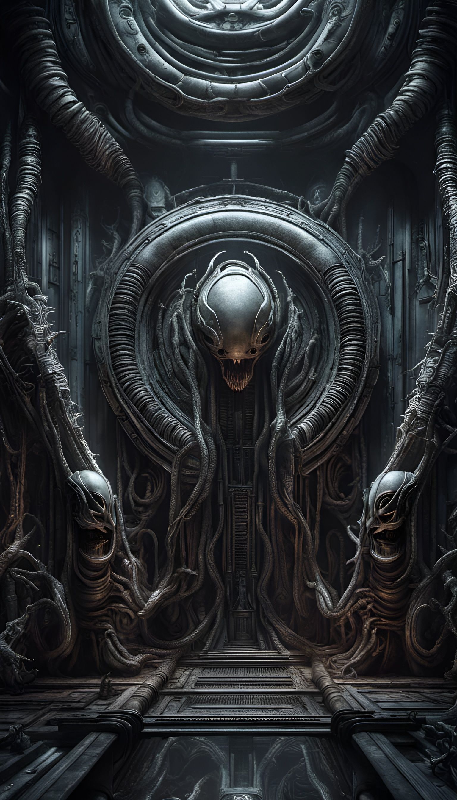 1536x2688 Wallpaper by H.R. Giger Generated