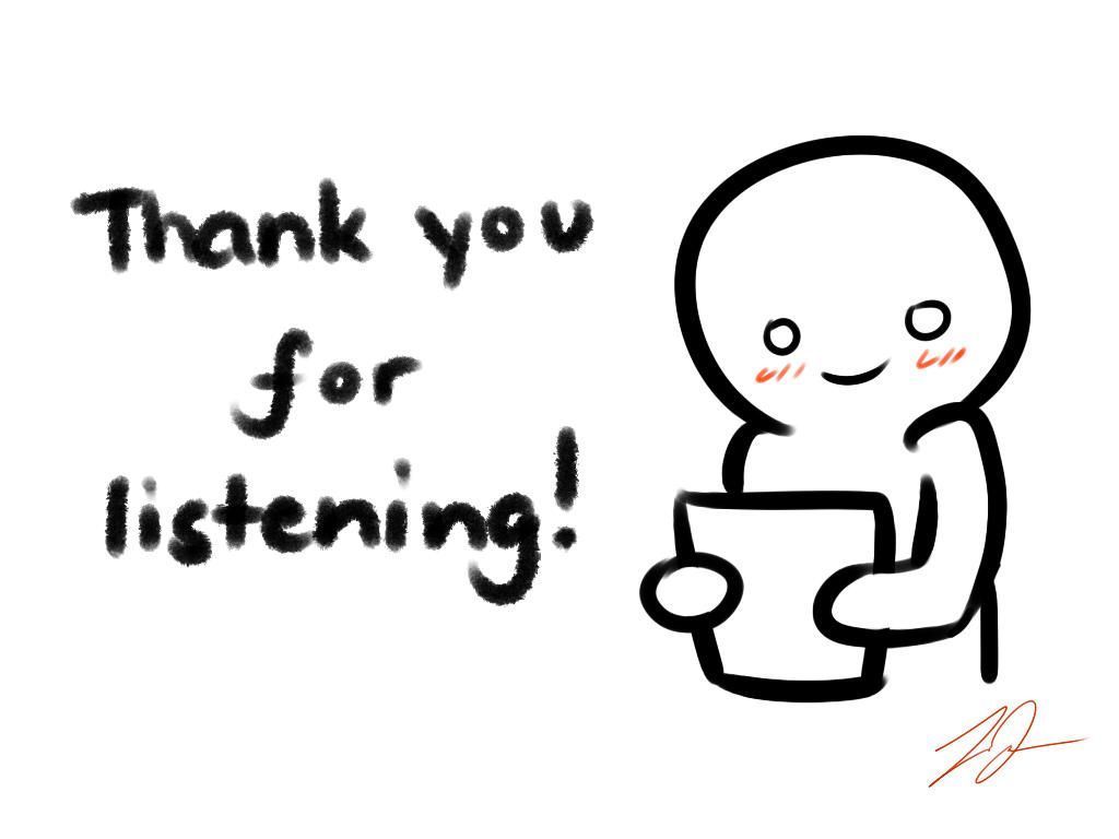 1024x768 Thank you for listening' card