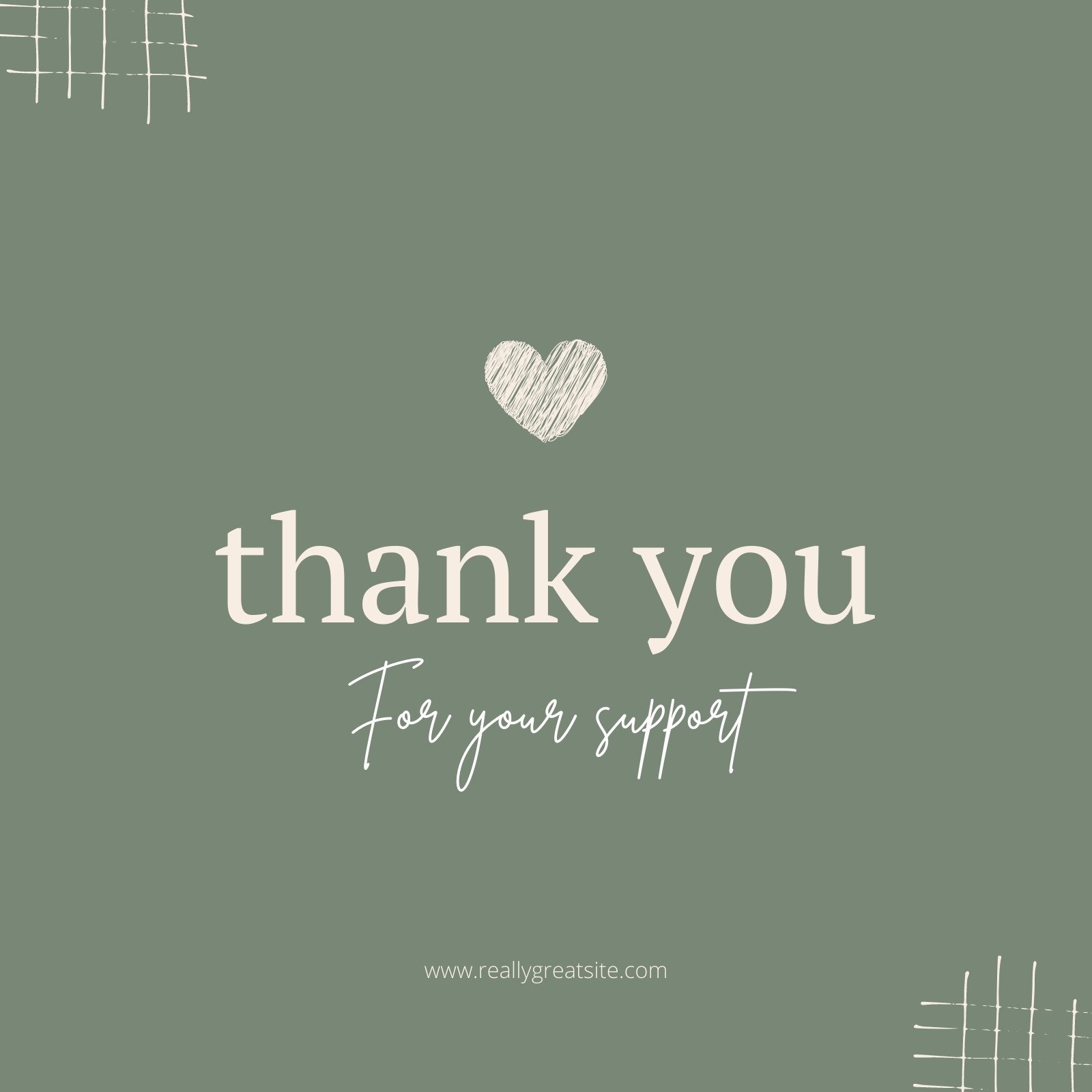1600x1600 Free and customizable thank you templates