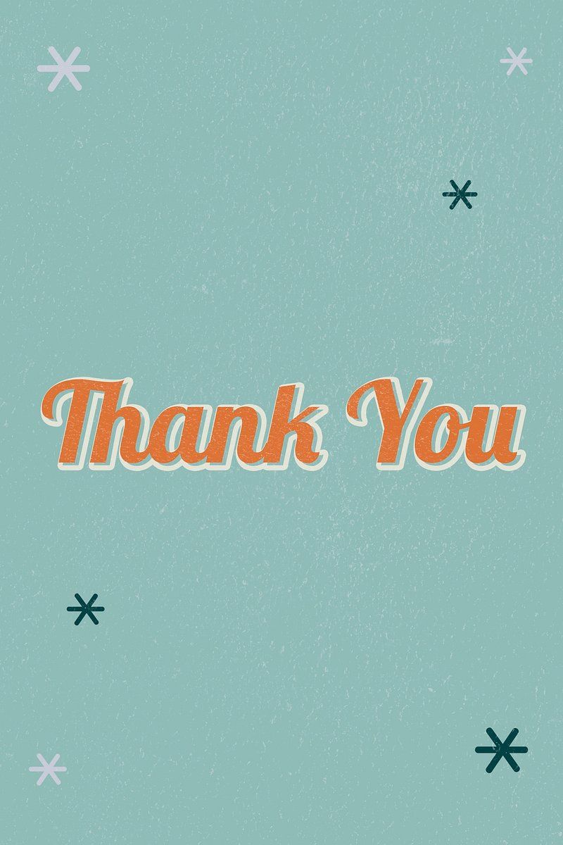 800x1200 Thank you retro word typography. Free