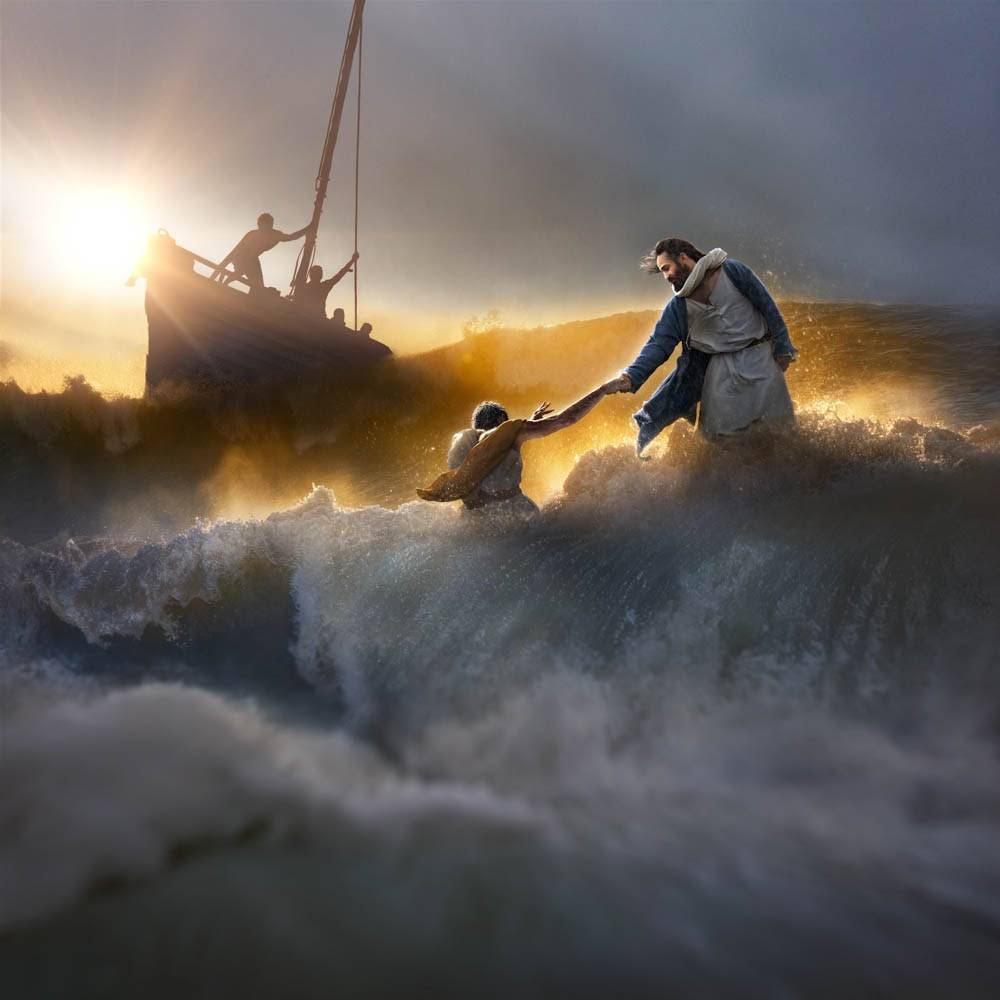 1000x1000 of Jesus Walking on Water