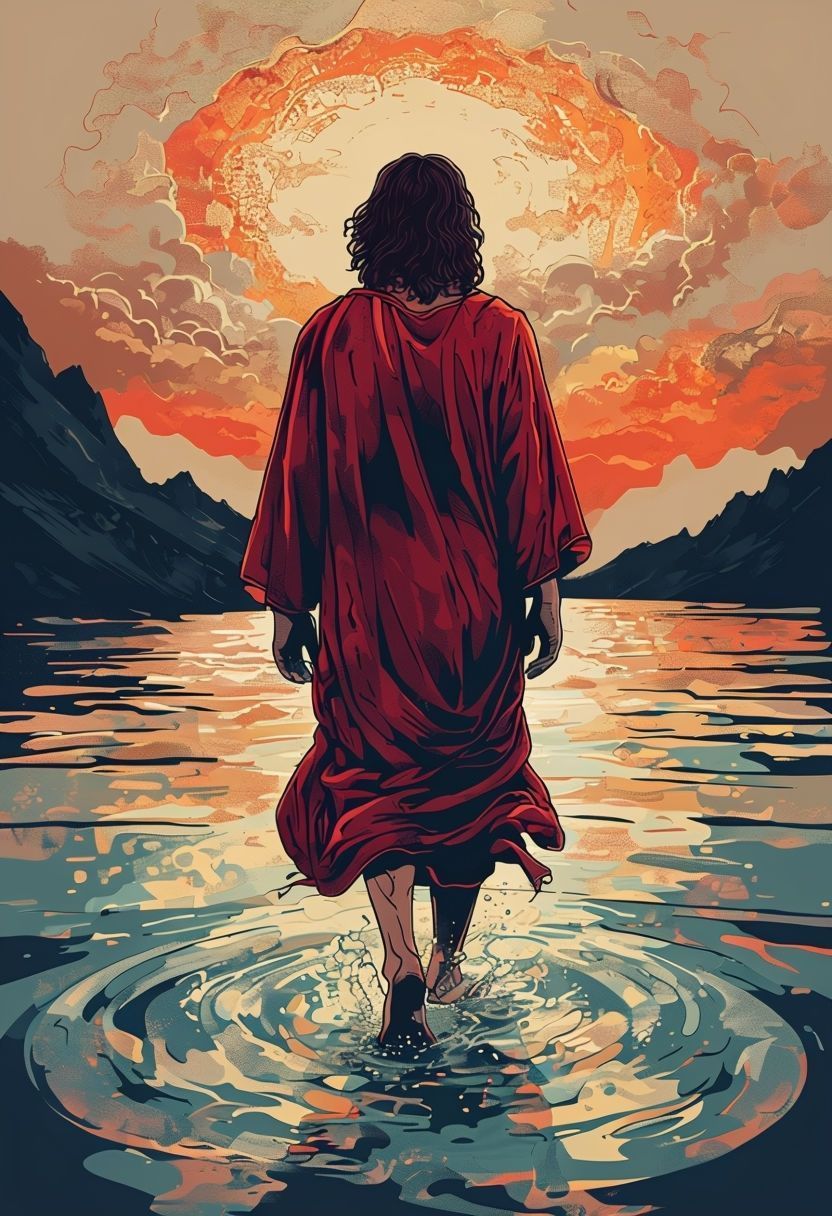 832x1216 jesus christ treading