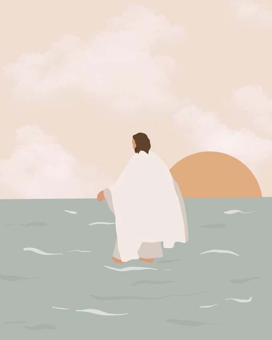 950x1188 Download Aesthetic Jesus Walking On