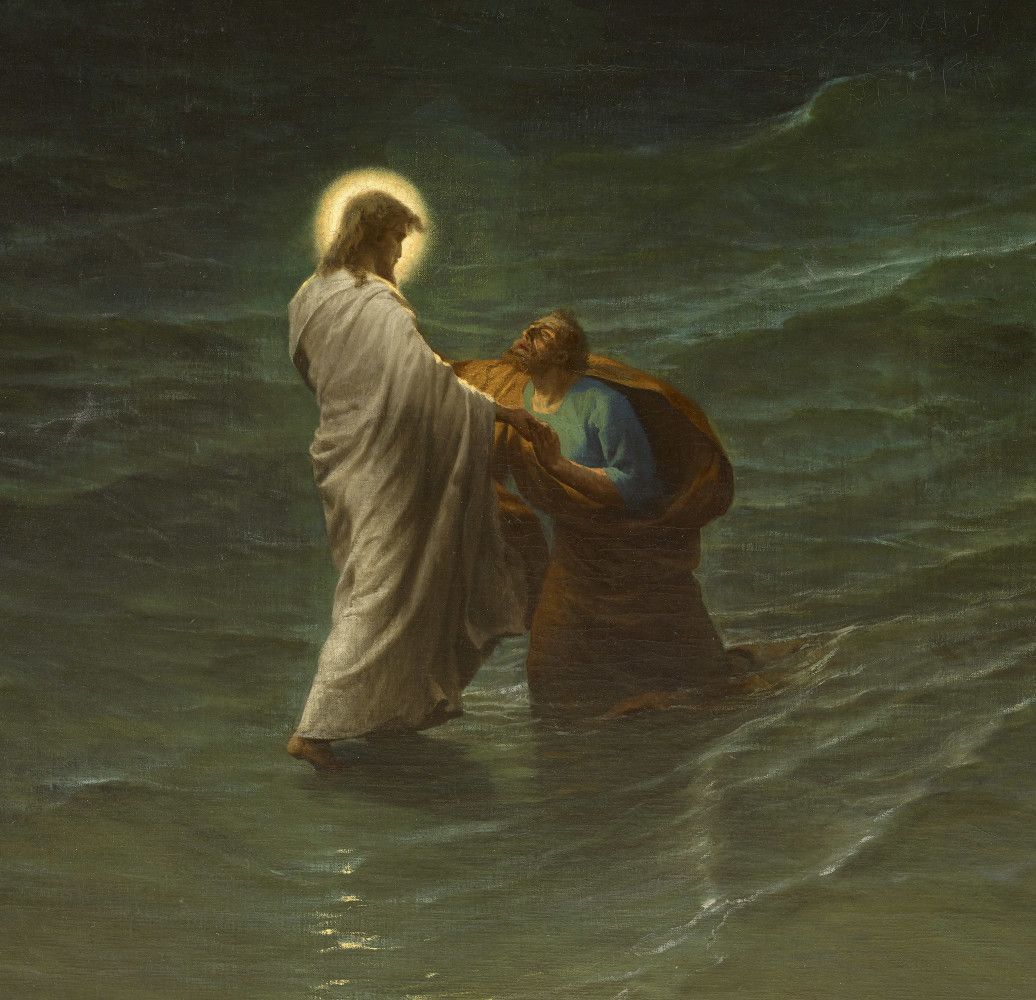 1036x1000 Gustave Brion, JESUS AND PETER ON THE