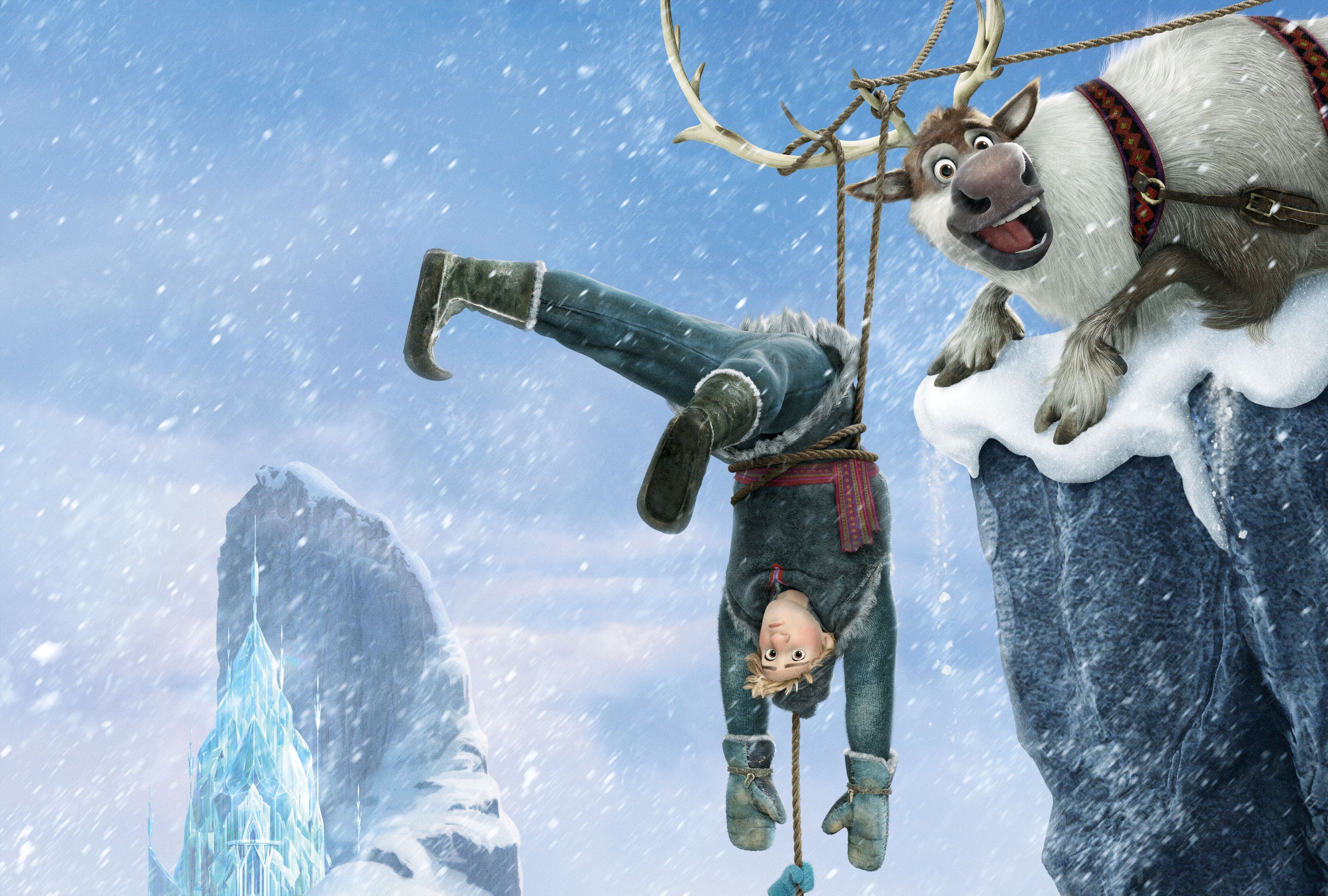 4000x2700 4K Ultra HD Wallpaper of Sven and Kristoff