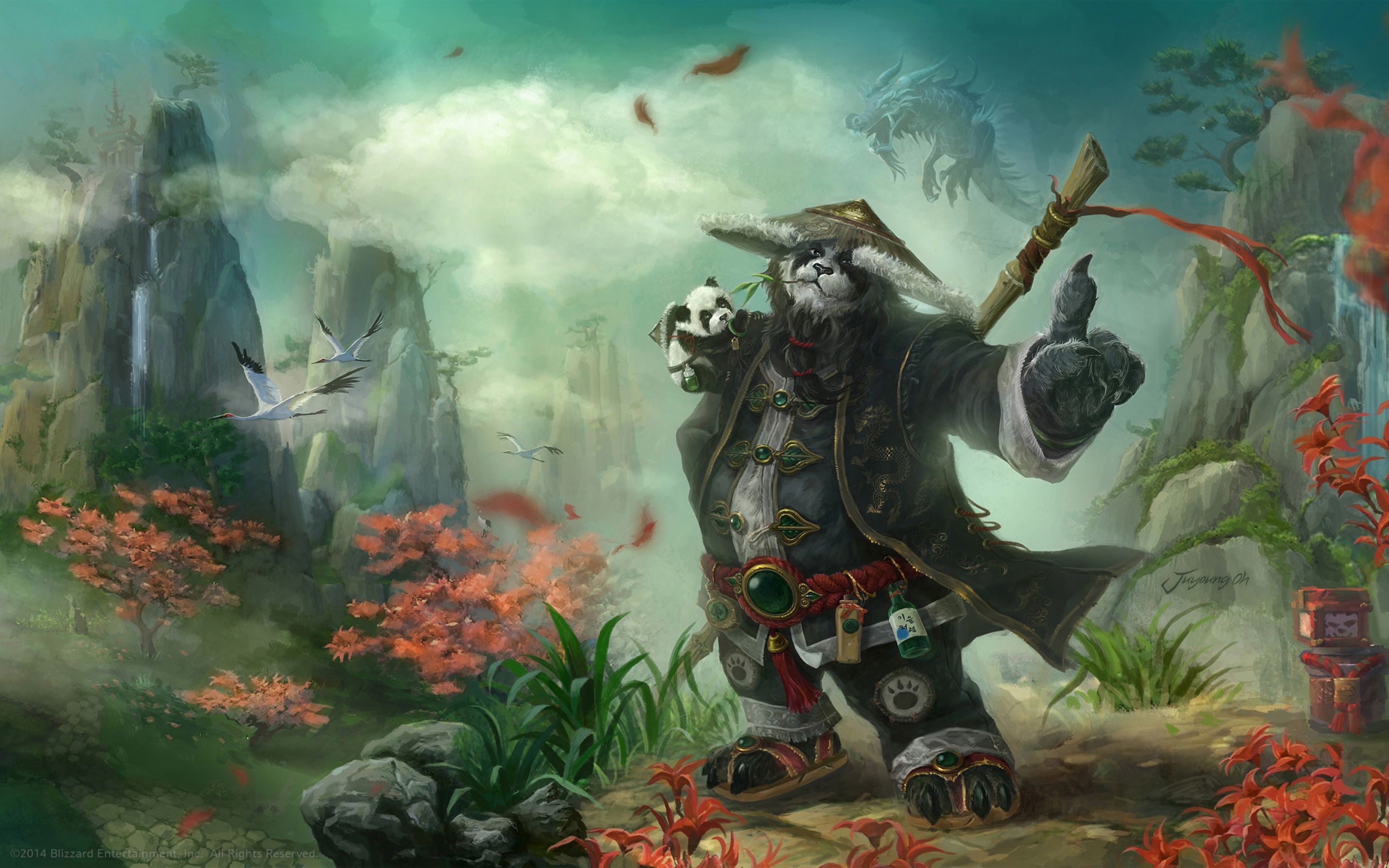 2880x1800 Wallpaper monk, WoW, World of Warcraft