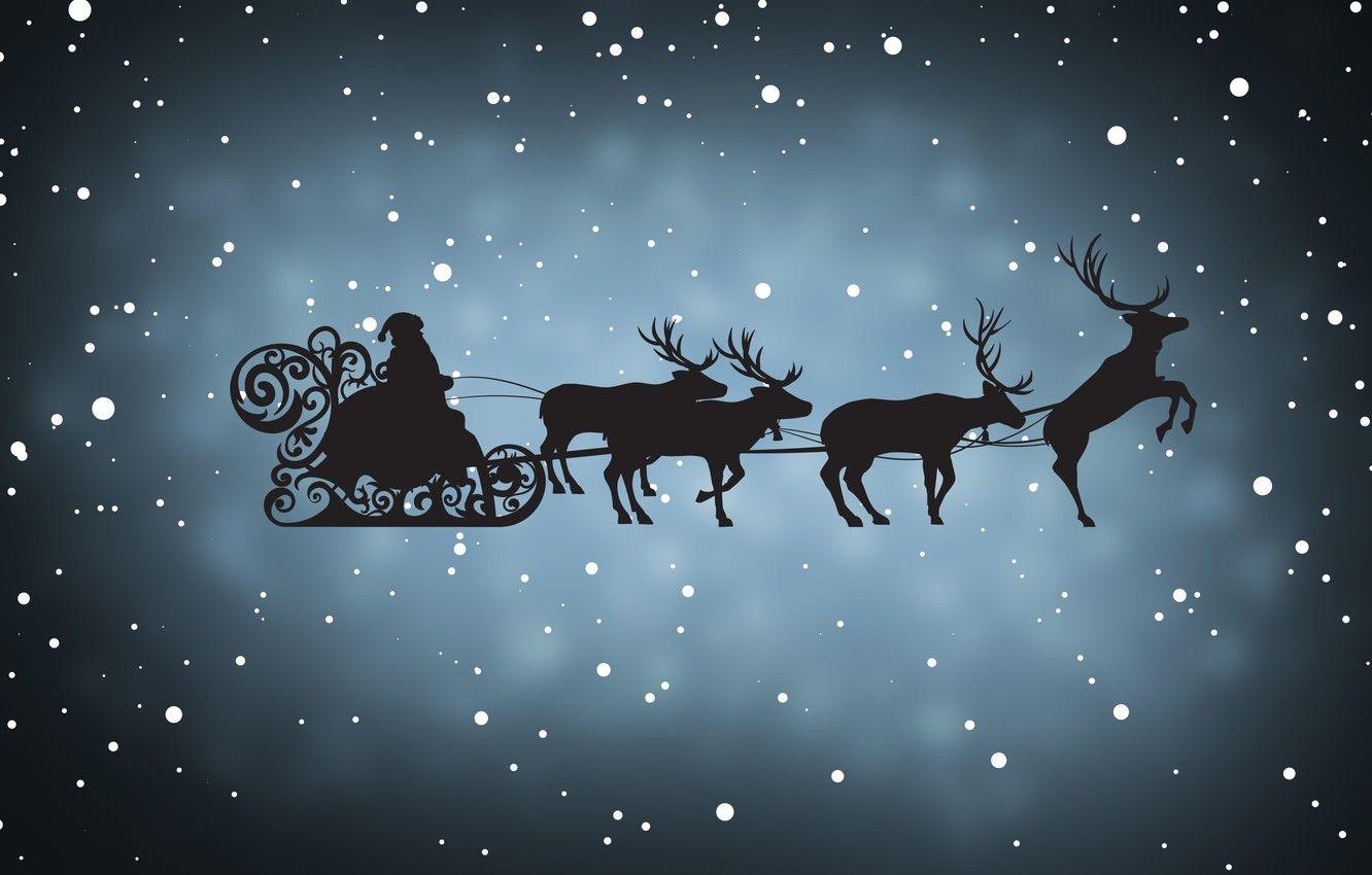 1332x850 Wallpaper Winter, Minimalism, Snow, New Year, Christmas