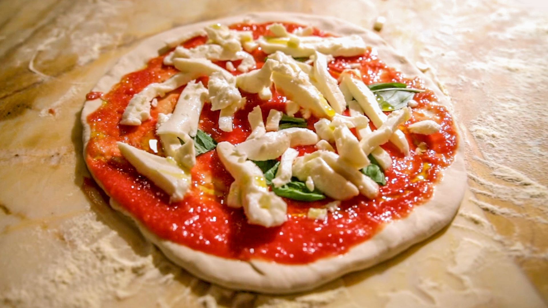 1920x1080 Perfect Margherita Pizza