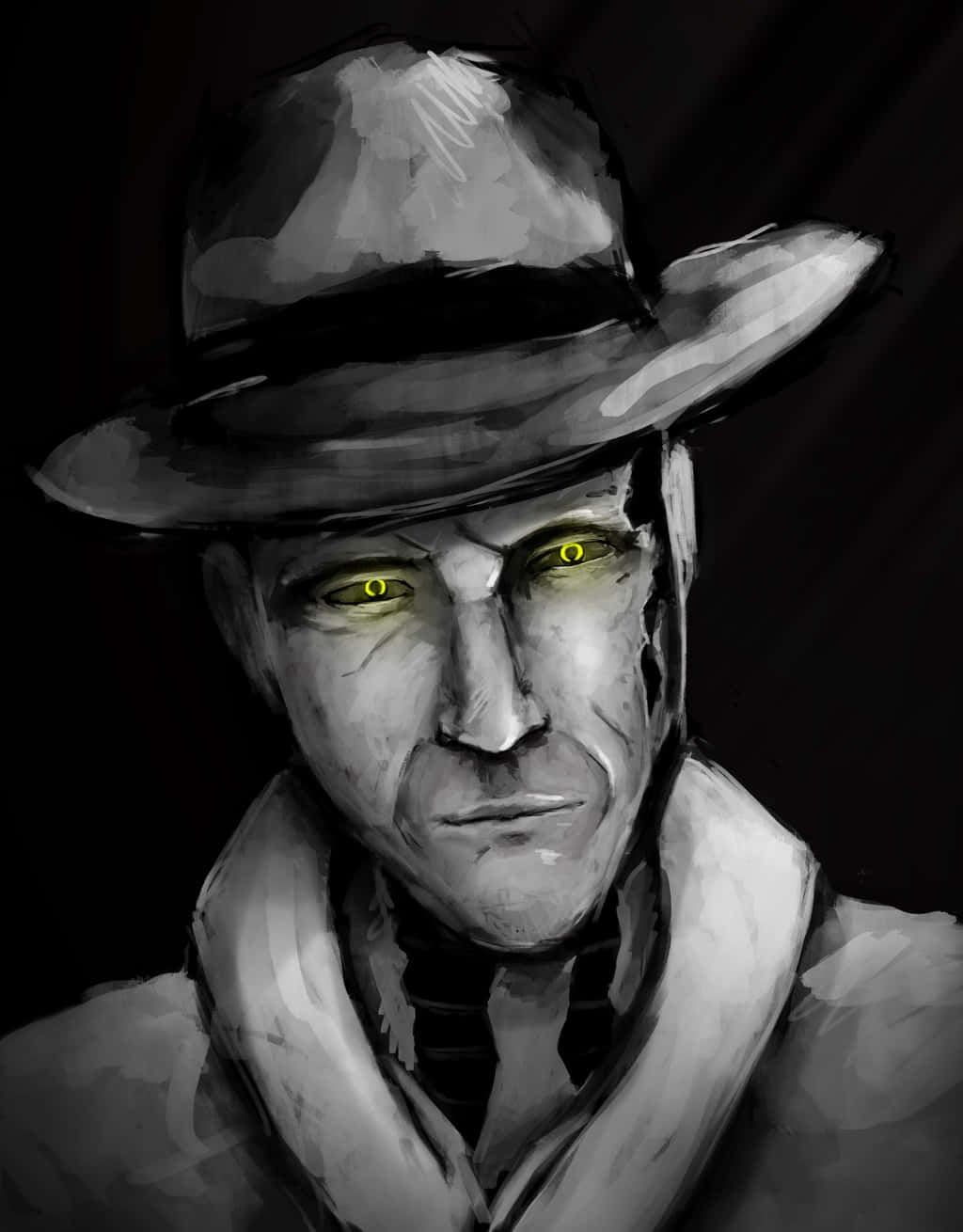 1024x1310 Nick Valentine of Fallout 4 Wallpaper