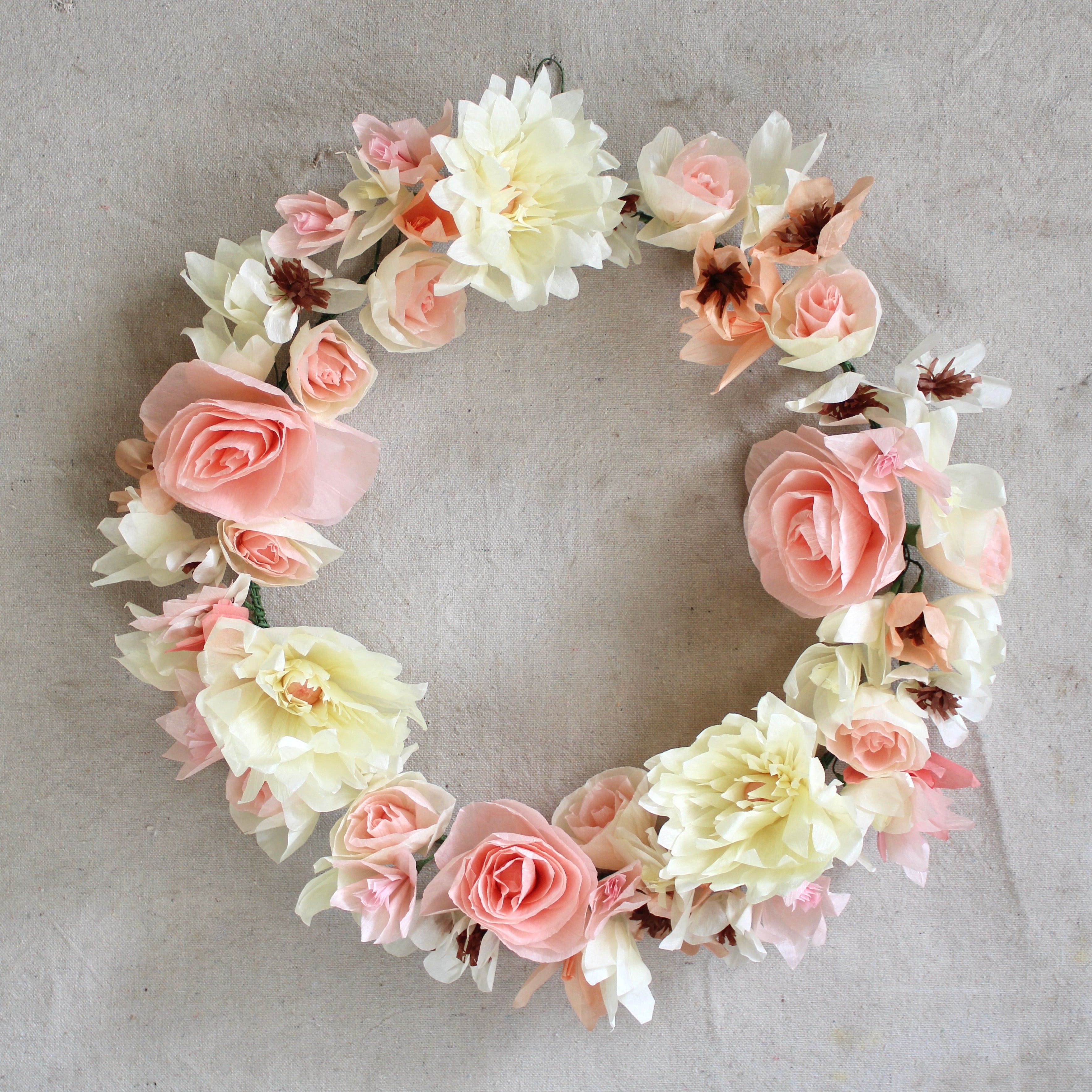 3534x3534 Paper Floral Wreath 17