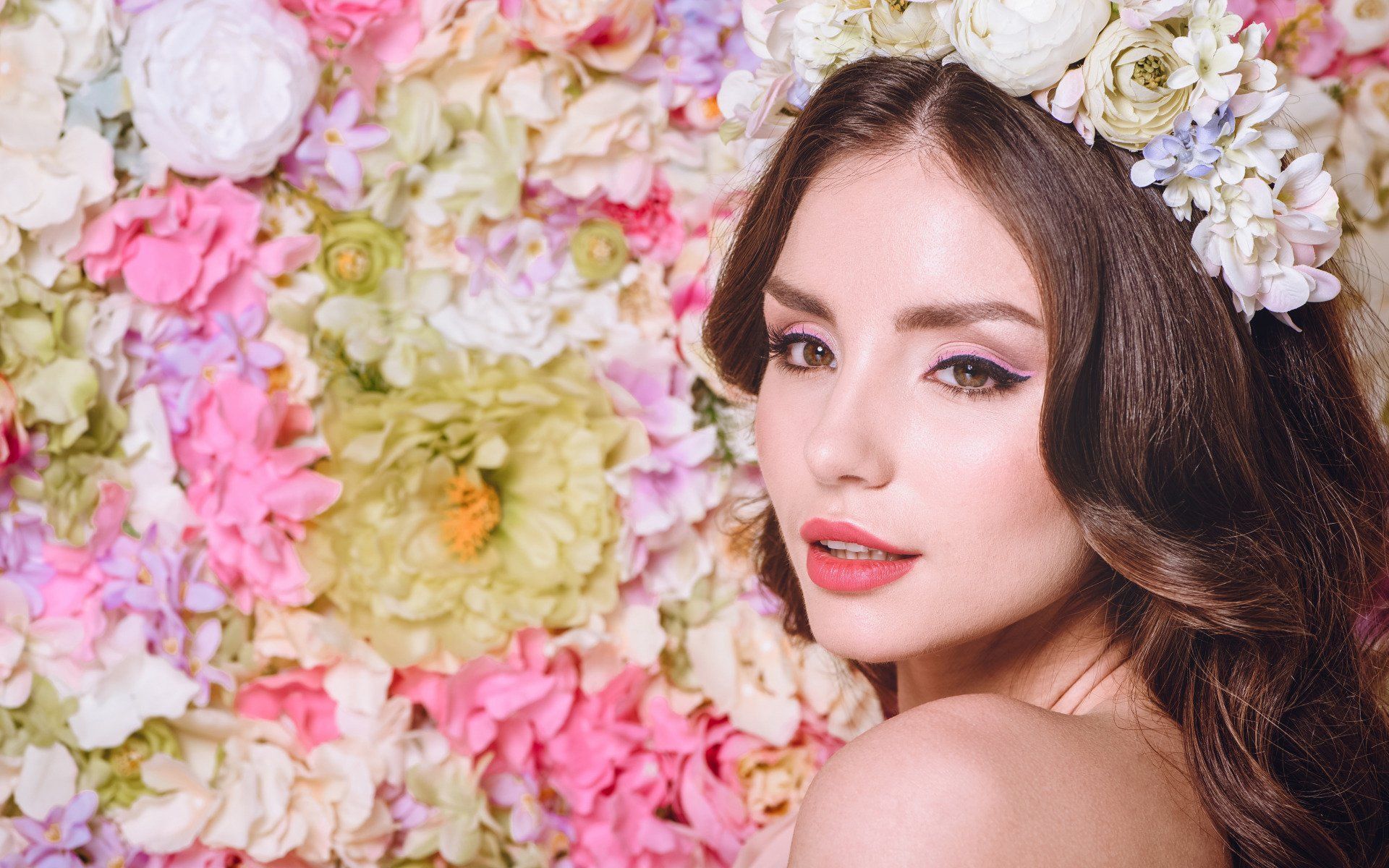 1920x1200 Download Wreath Makeup Portrait Face