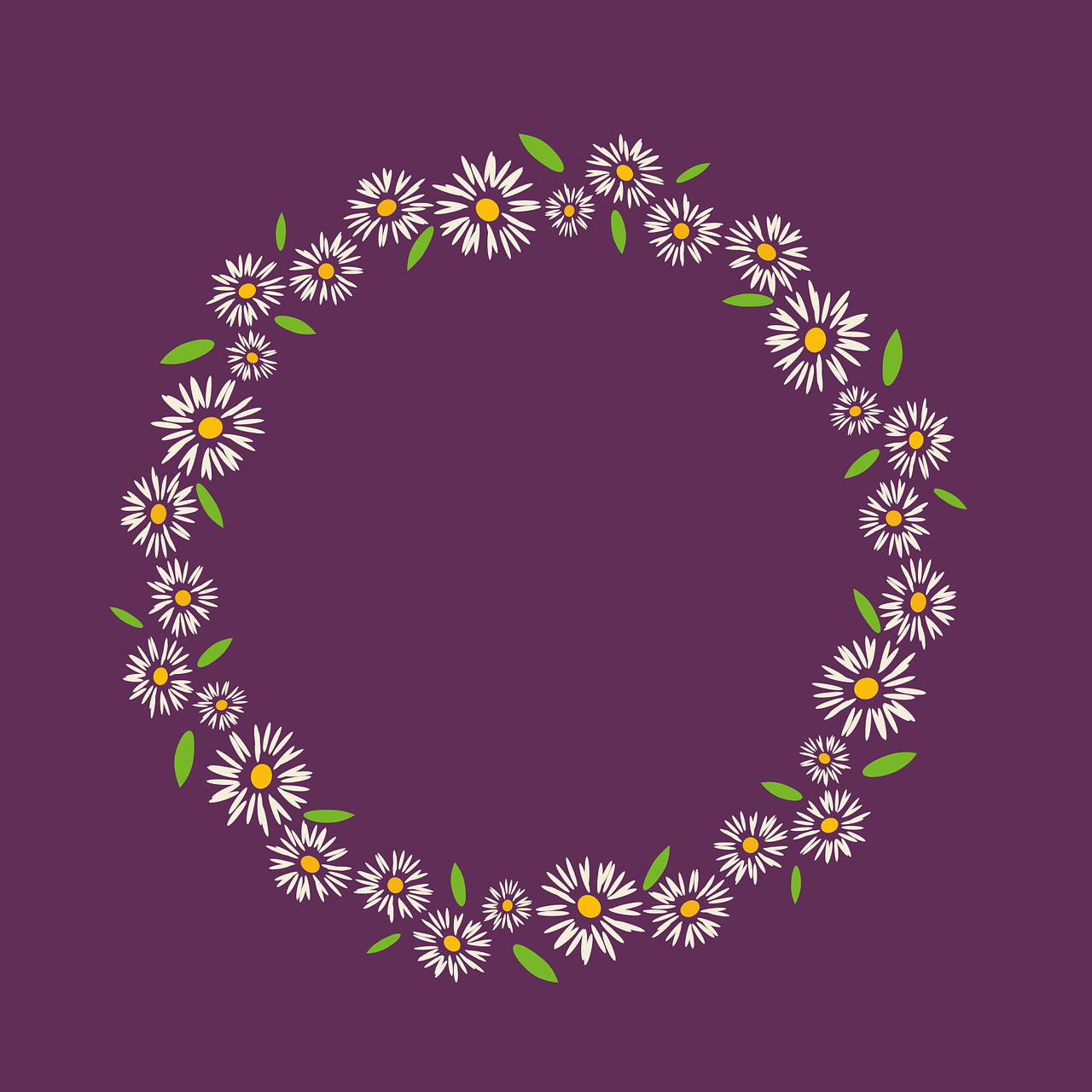 1280x1280 Download Flowers, Wreath, Floral Frame