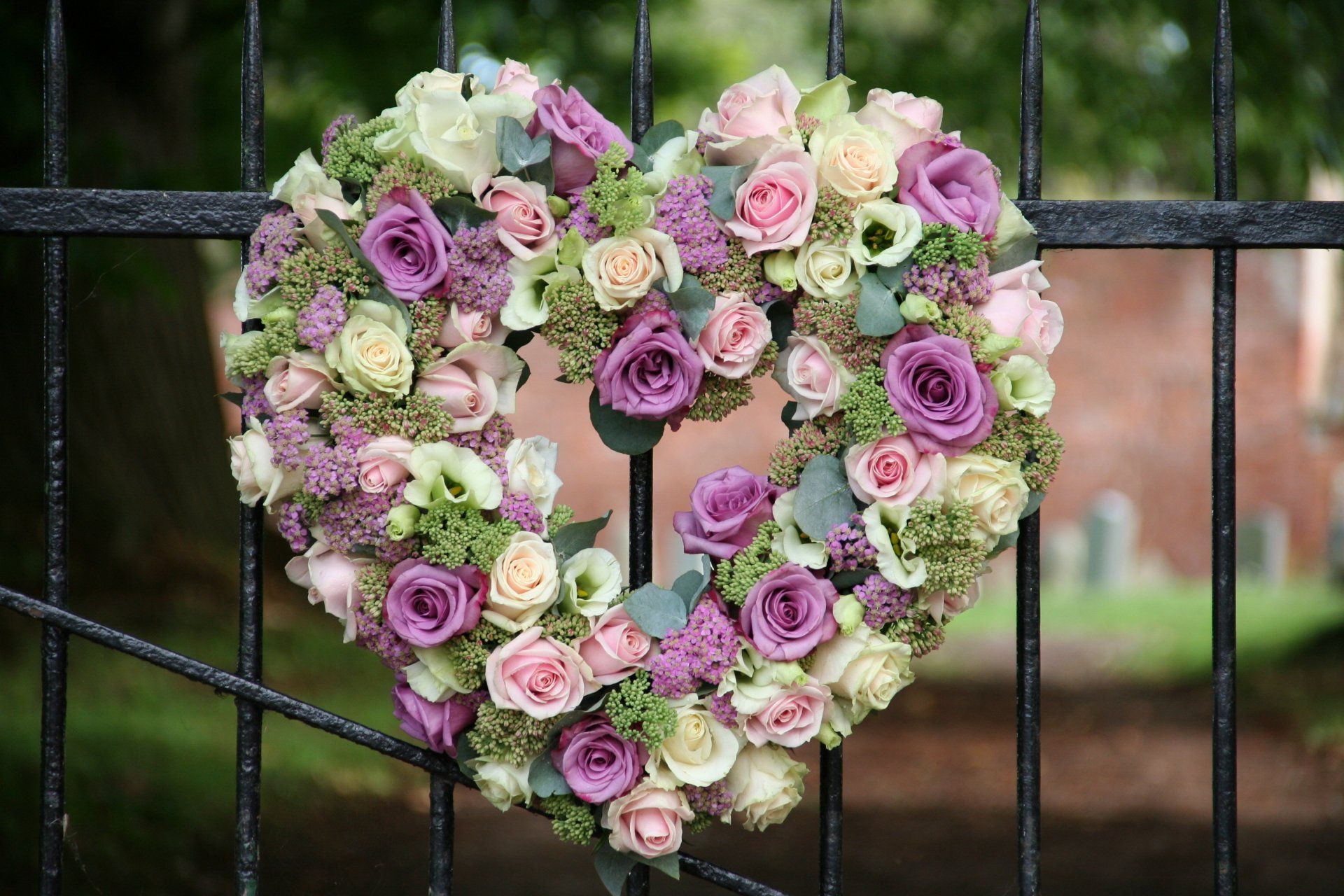 1920x1280 Download Rose Wreath Heart Shaped Man