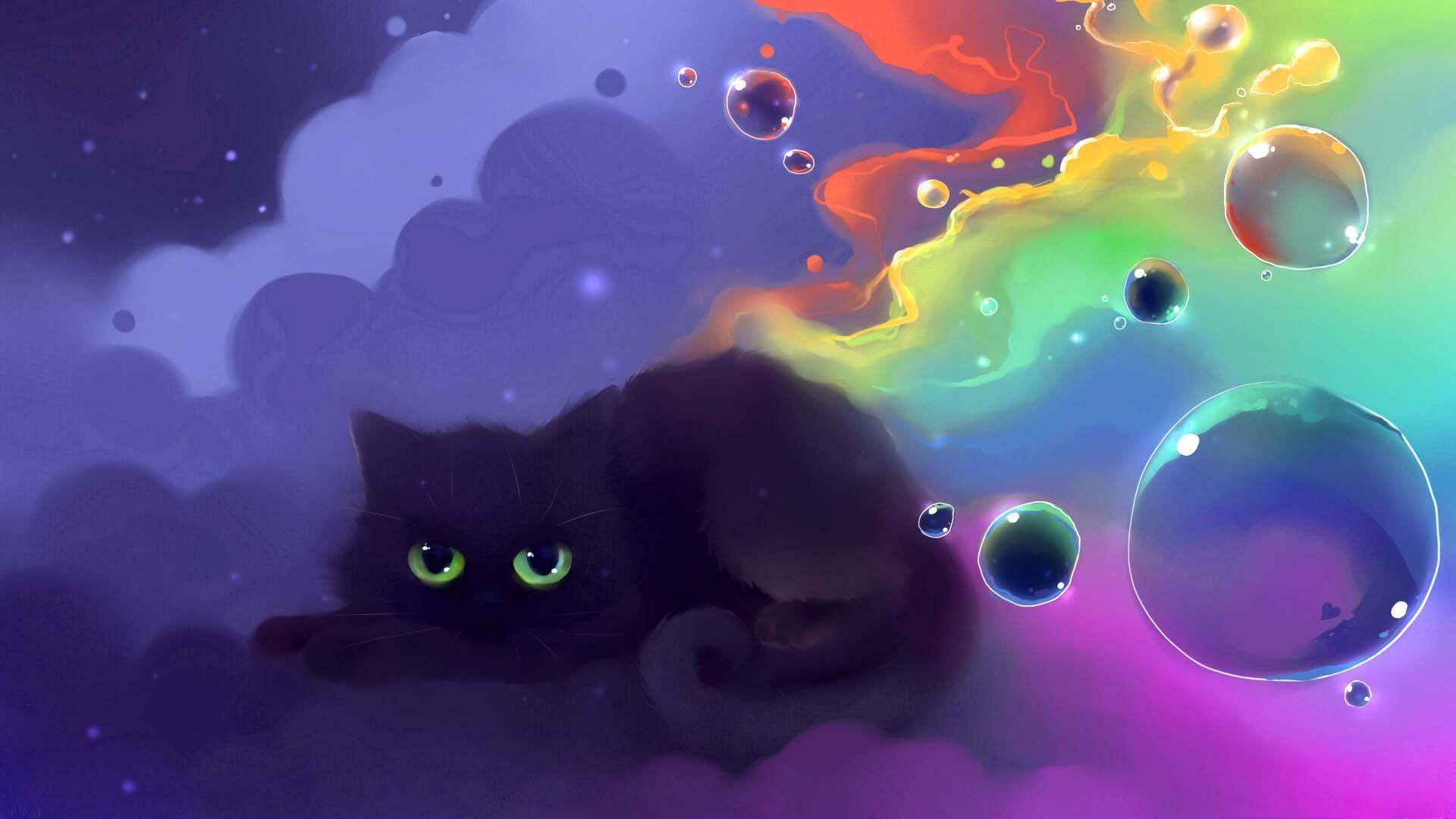 1920x1080 Wallpaper cat cartoon
