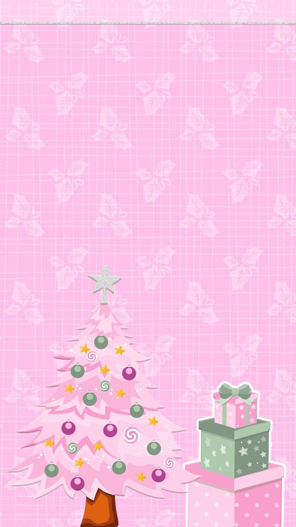 Cute Christmas pink HD phone wallpaper  Peakpx