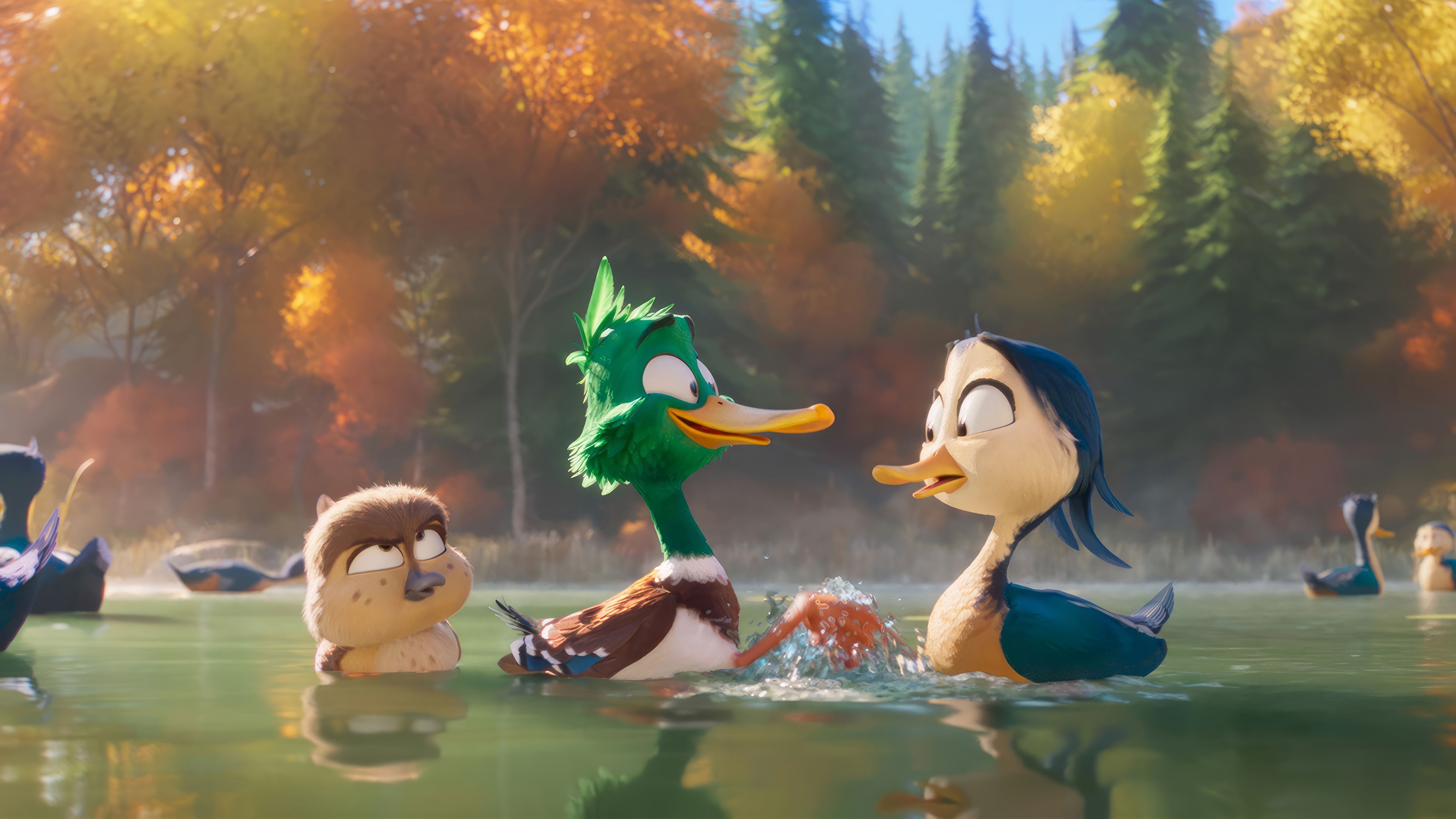 3840x2160 Movie 2023 Animated Ducks HD Wallpaper