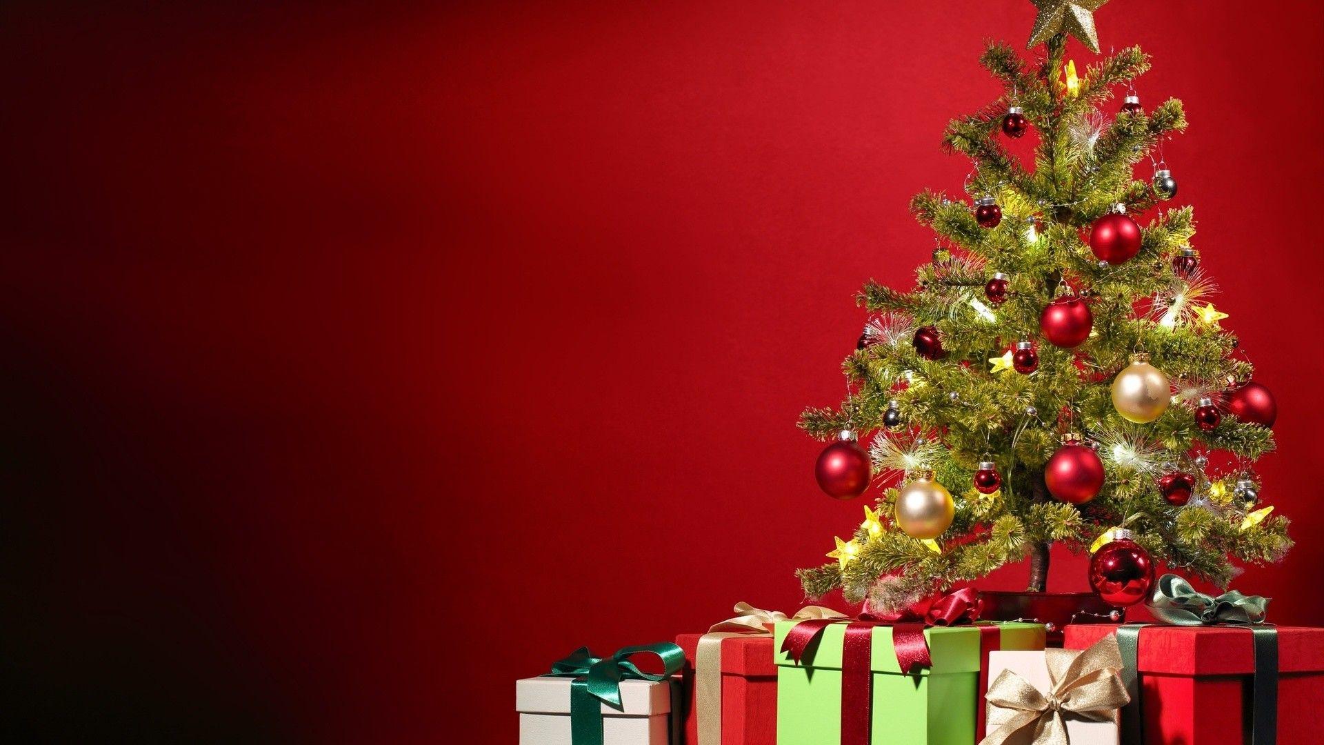 1920x1080 Merry Christmas tree free download wallpaper