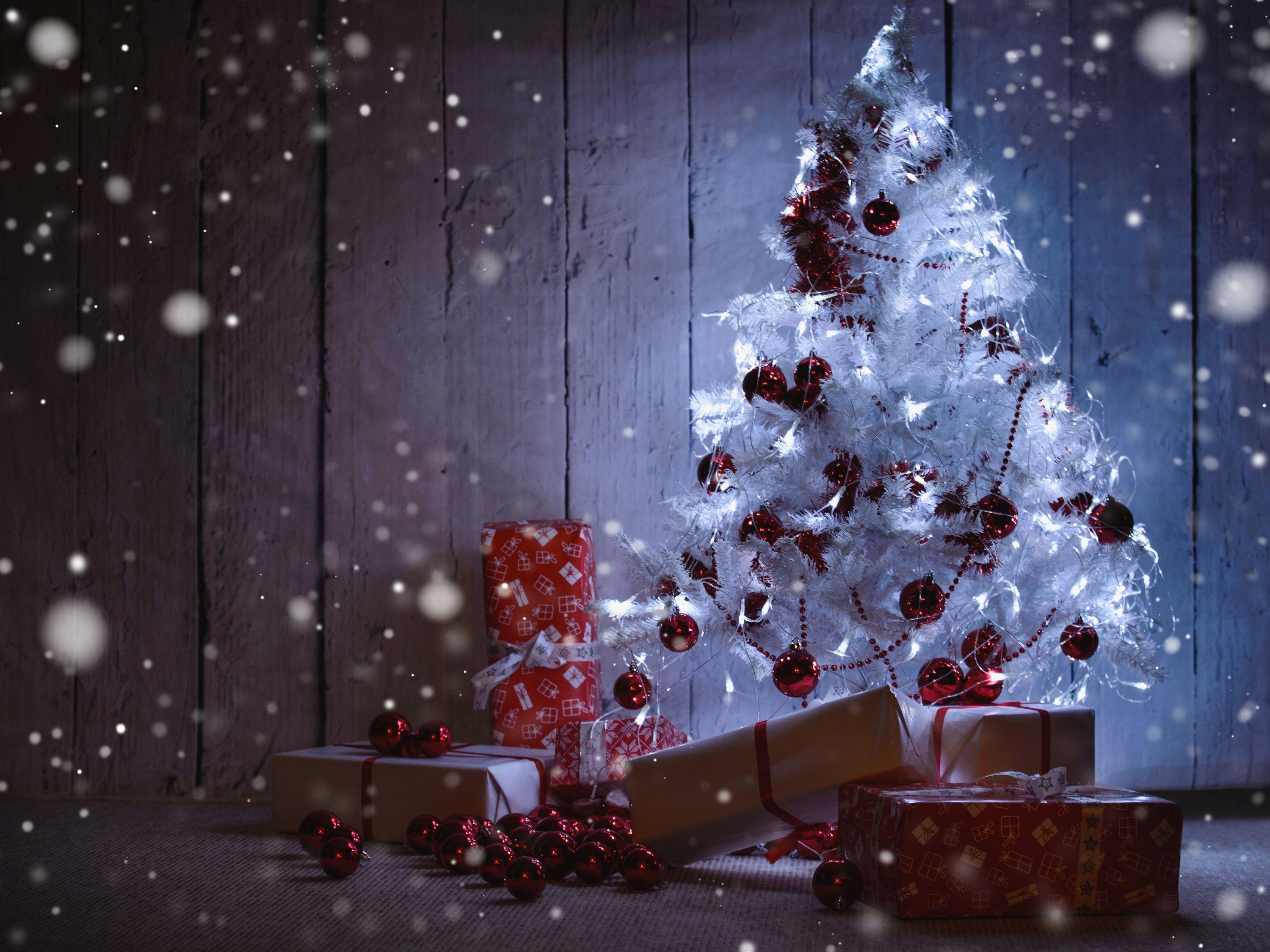 White Christmas Tree Wallpapers Top Free White Christmas