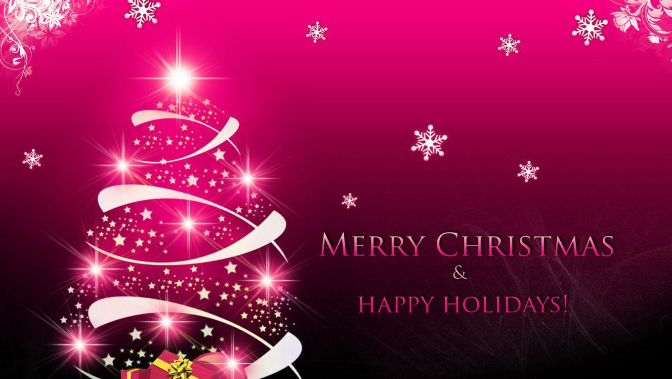 1360x768 Pink Christmas Wallpaper by Hyder Guilliland, GOLDWALL
