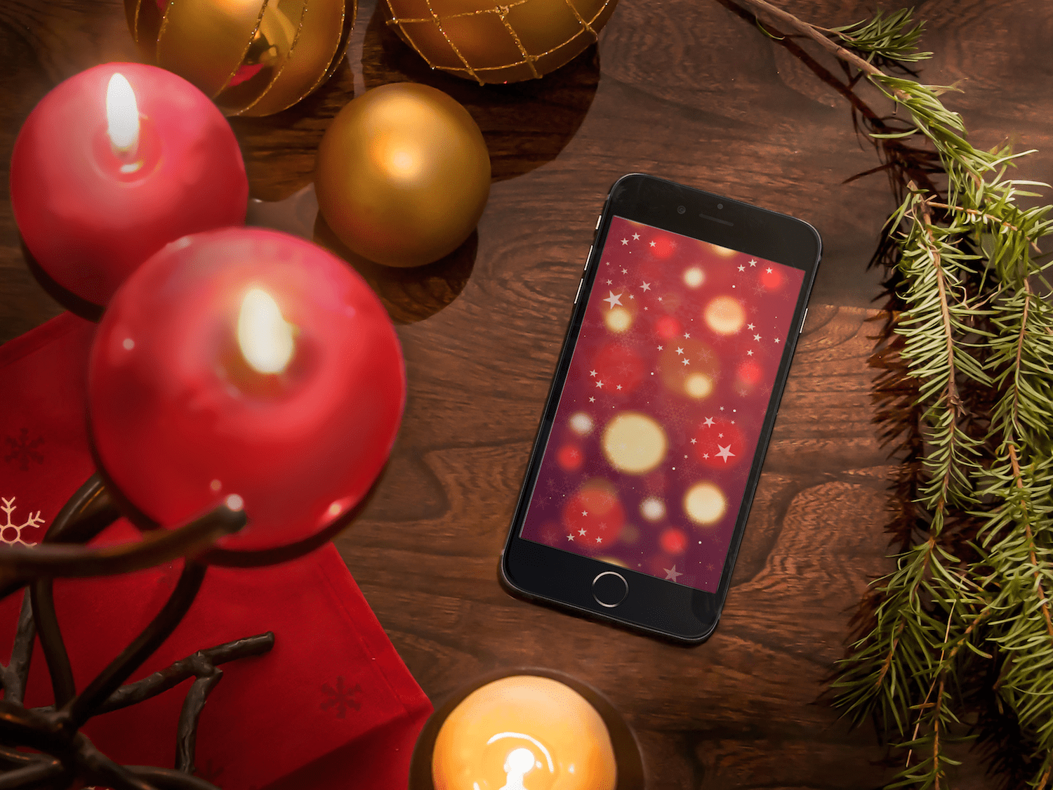 1500x1125 Snowy winter Christmas wallpaper for iPhone