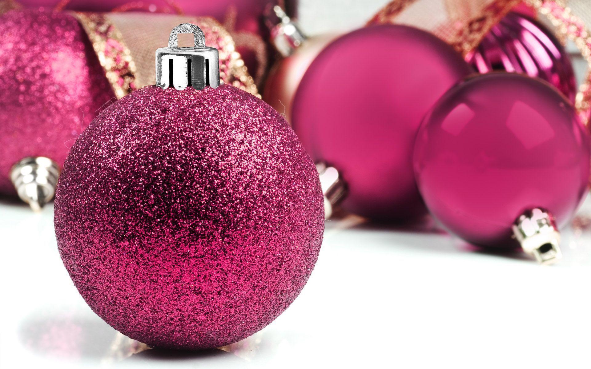 1920x1200 Pink Christmas Background