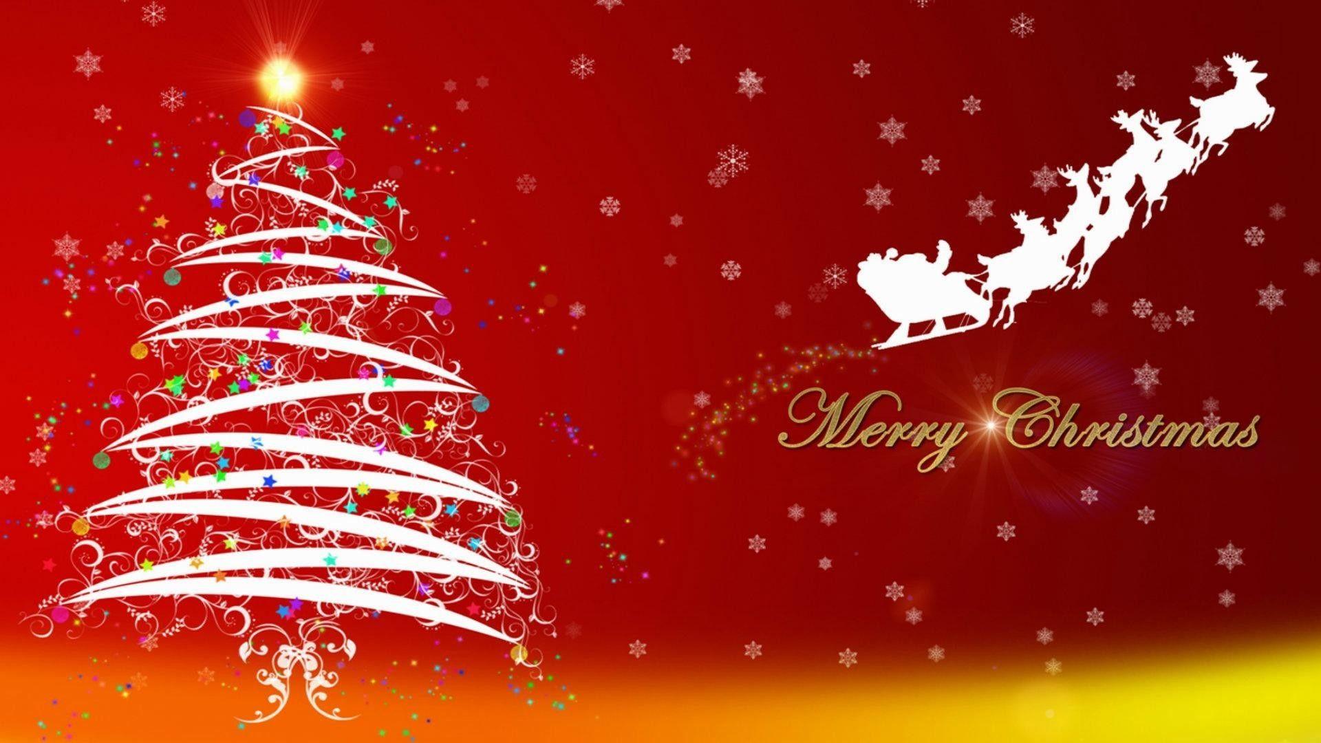 1920x1080 Red Christmas Wallpaper