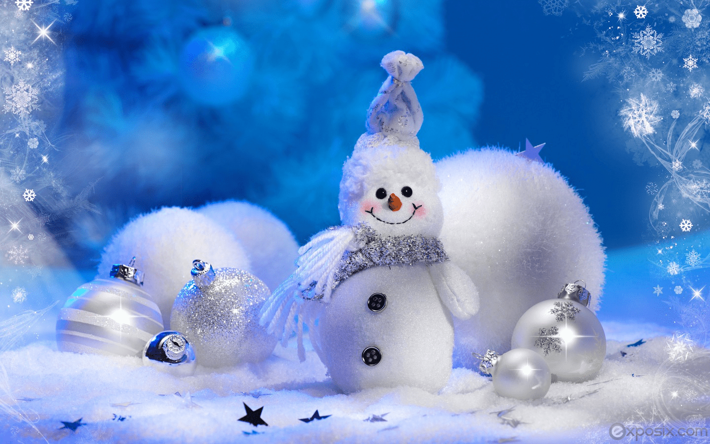 1440x900 Hình nền máy tính Giáng sinh Snowman