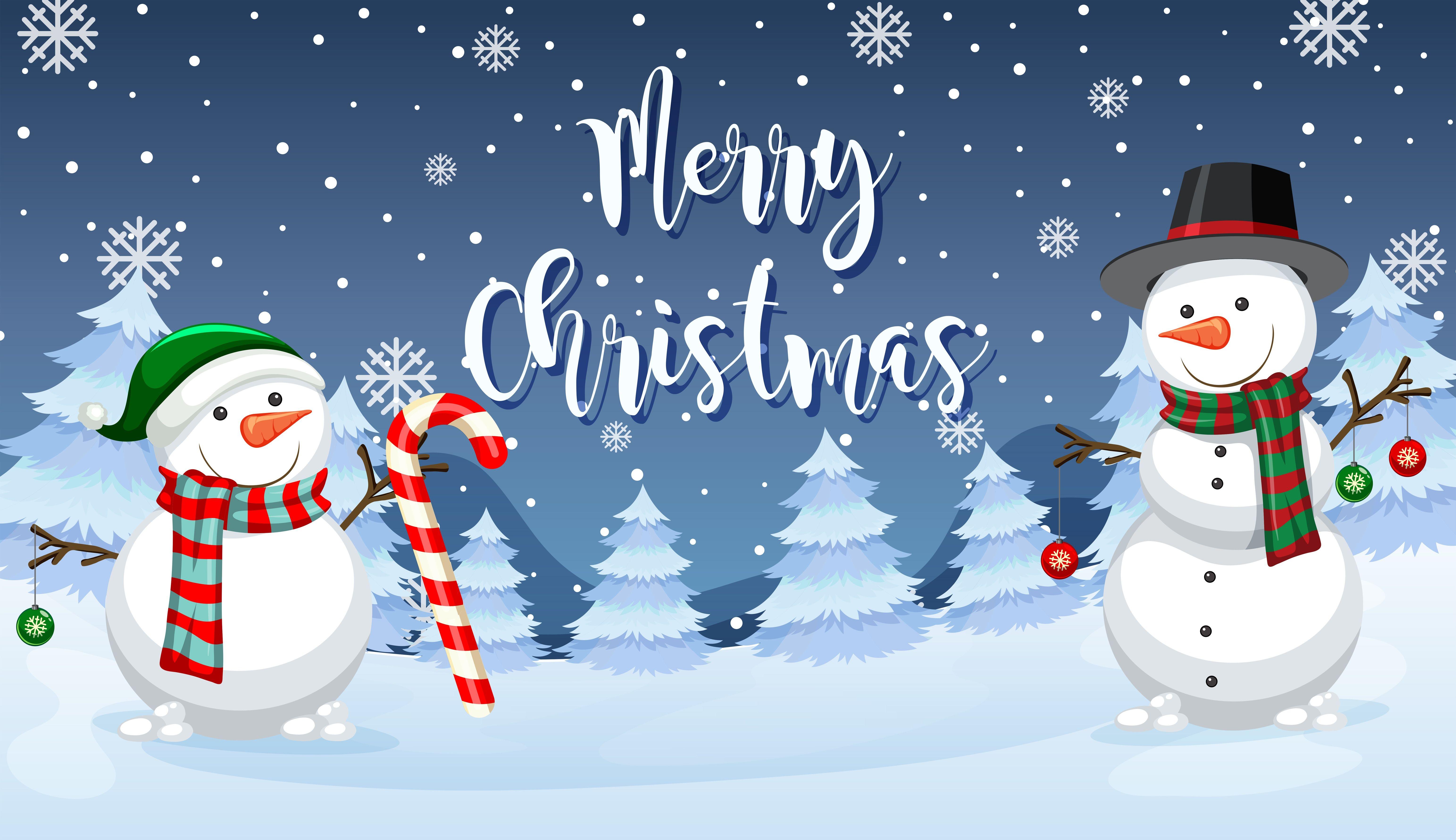 6173x3564 Christmas, Merry Christmas, Snowman hình nền