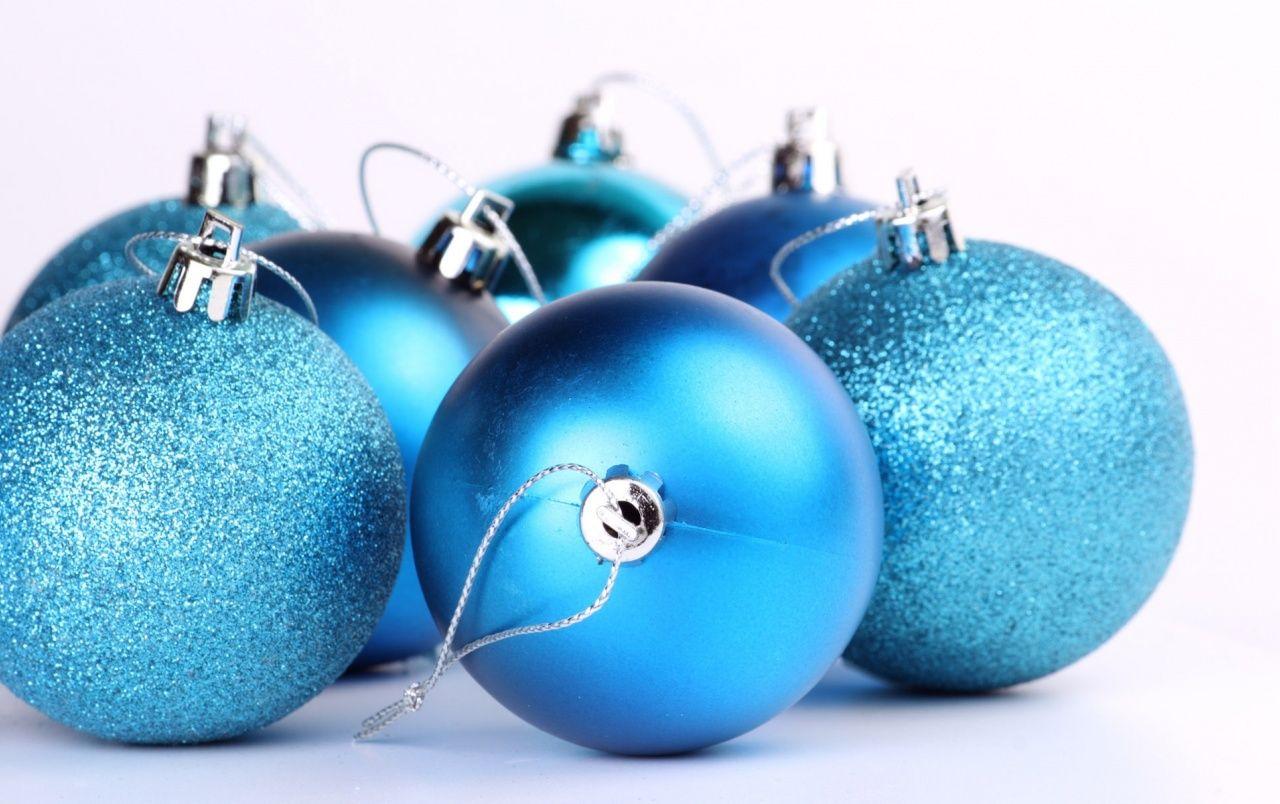 1280x804 Blue Christmas Tree Ornaments wallpaper. Blue Christmas