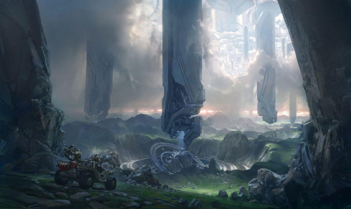 1176x700 Halo 4 Concept Art Sci Fi Warriors Futuristic Vehicles