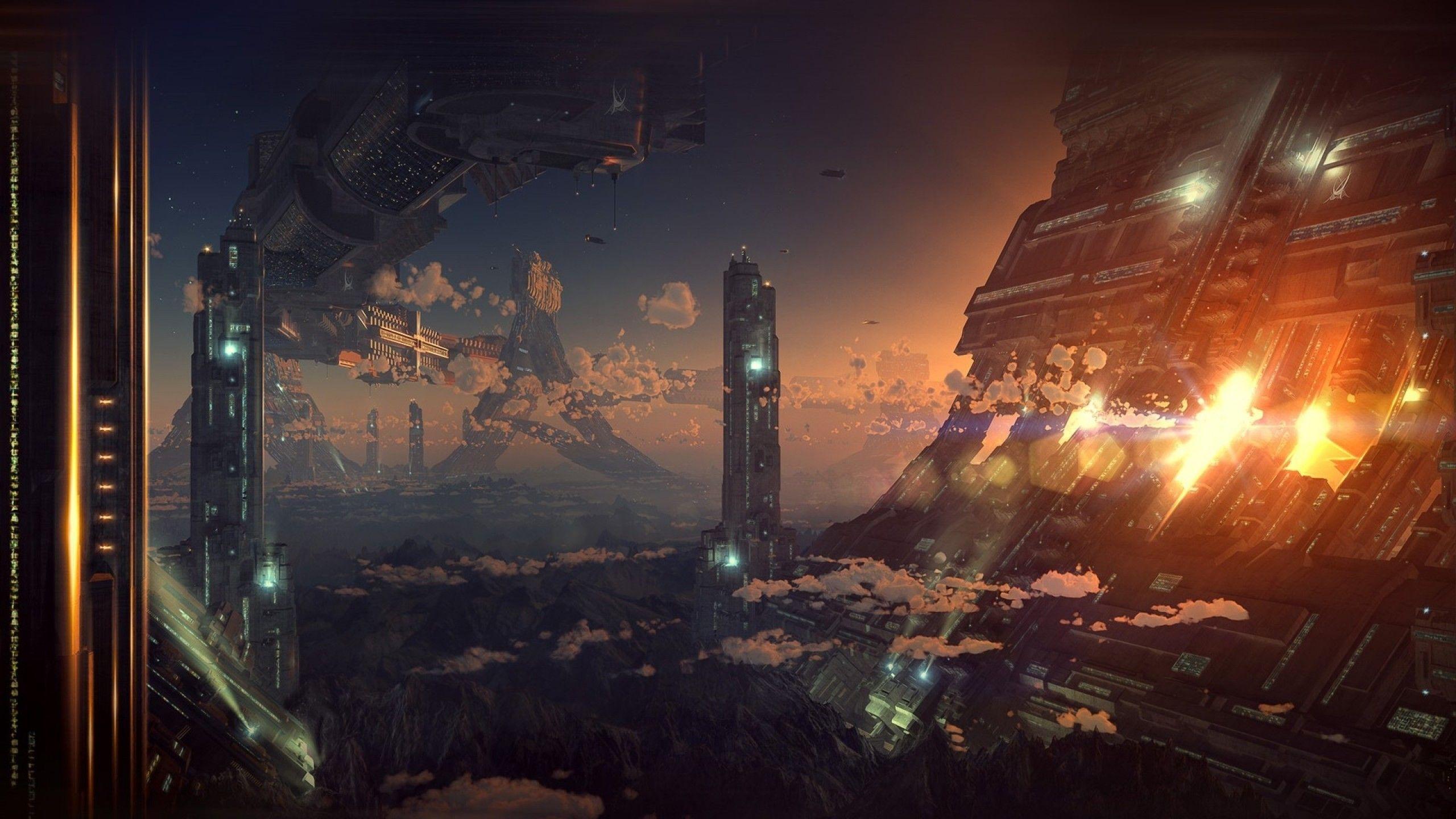 2560x1440 Download 2560x1440 Sci Fi, Futuristic, Artwork, Architecture