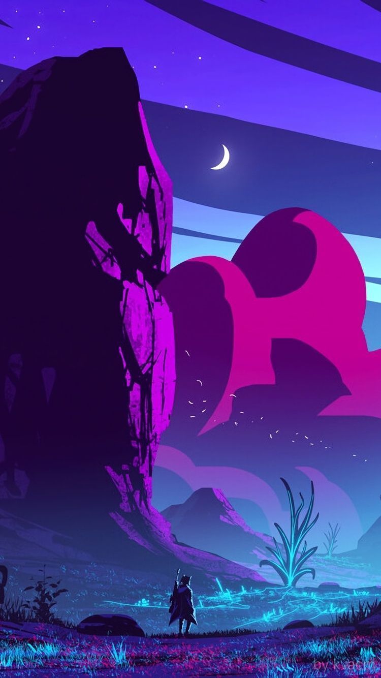 750x1334 Neon World iPhone iPhone 6S