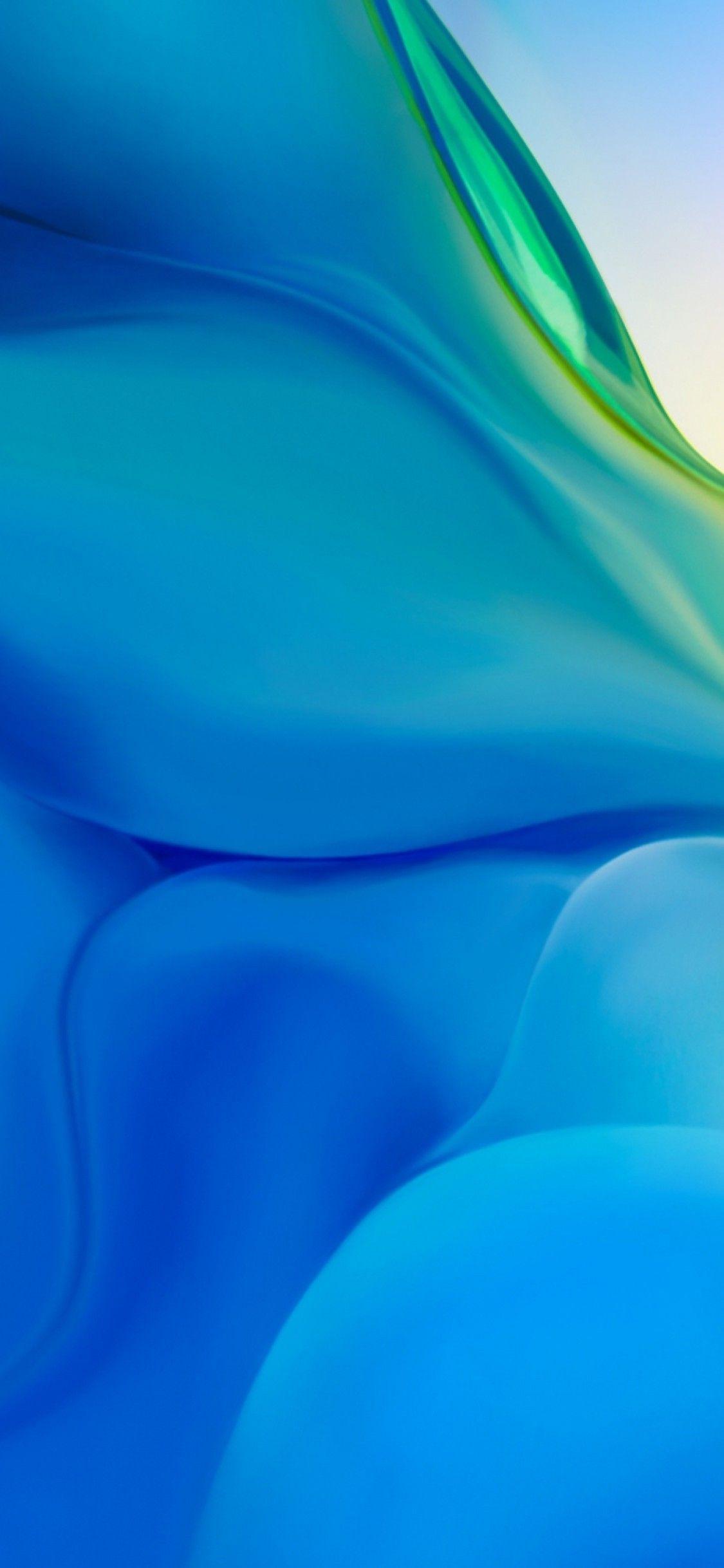1125x2436 Download 1125x2436 Huawei P30 Pro Stock, Blue Waves