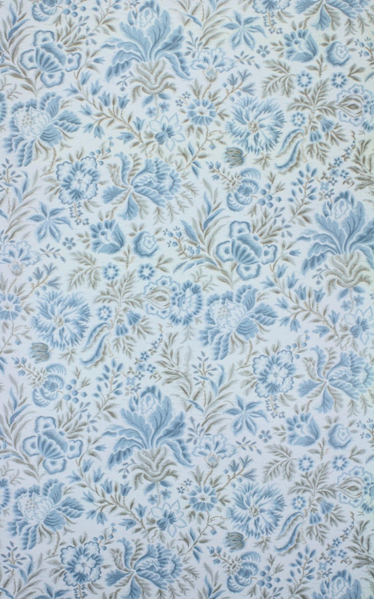 vintage flower wallpaper blue