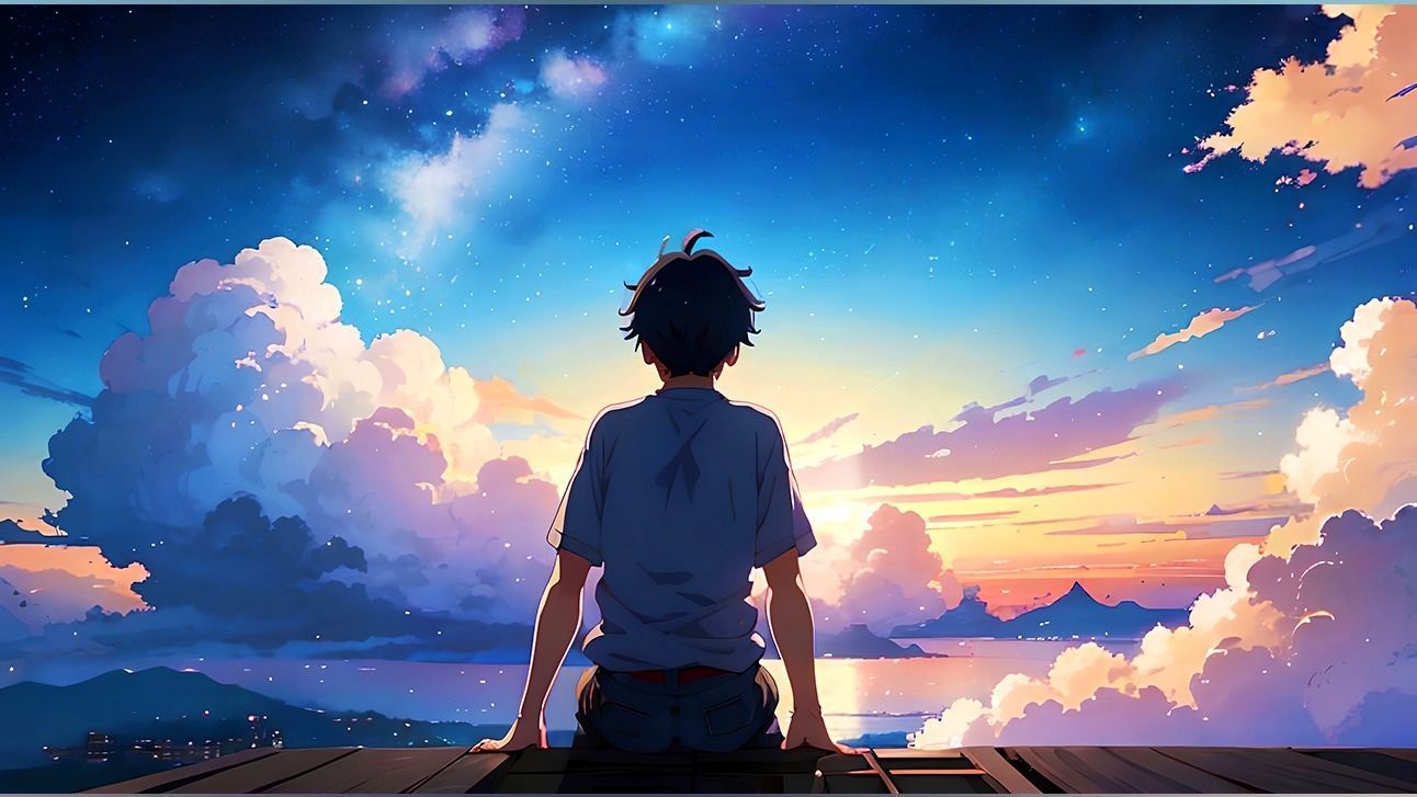 1292x727 Beautiful Landscape Anime Wallpaper PC