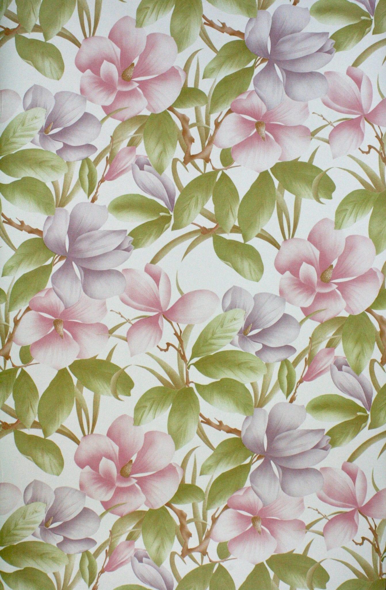 1342x2048 Romantic Purple Floral Wallpaper